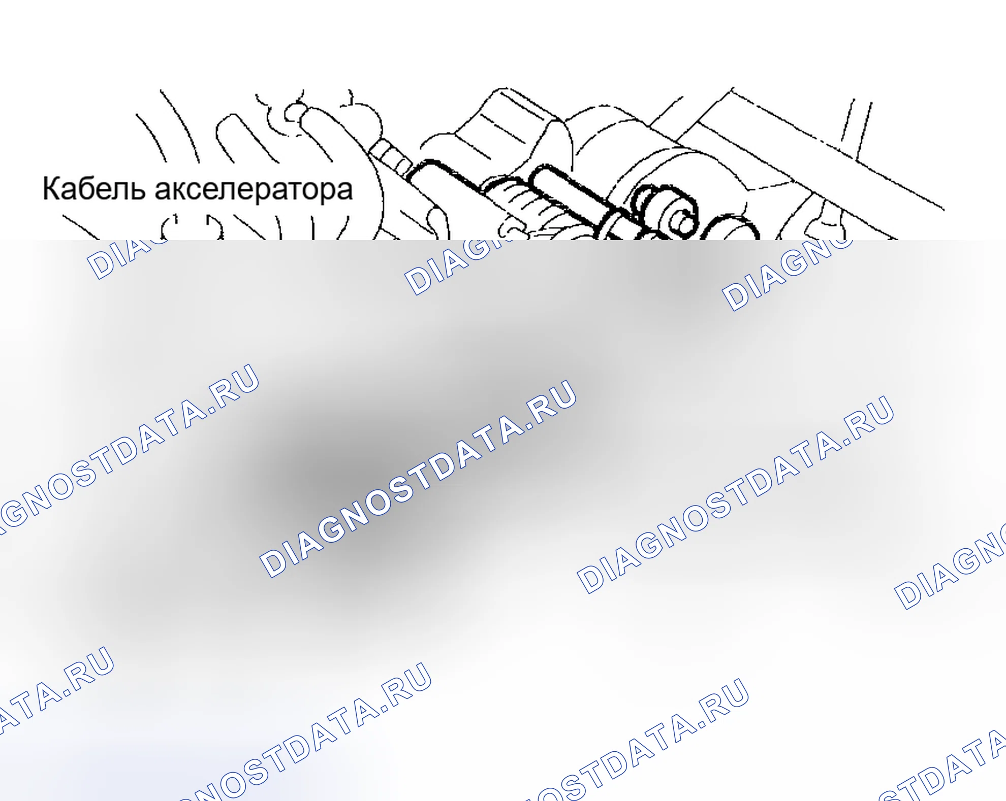 Рис. 58: КАБЕЛЬ УСКОРИТЕЛЯ. Subaru Impreza GD/GC/GG рестайлинг