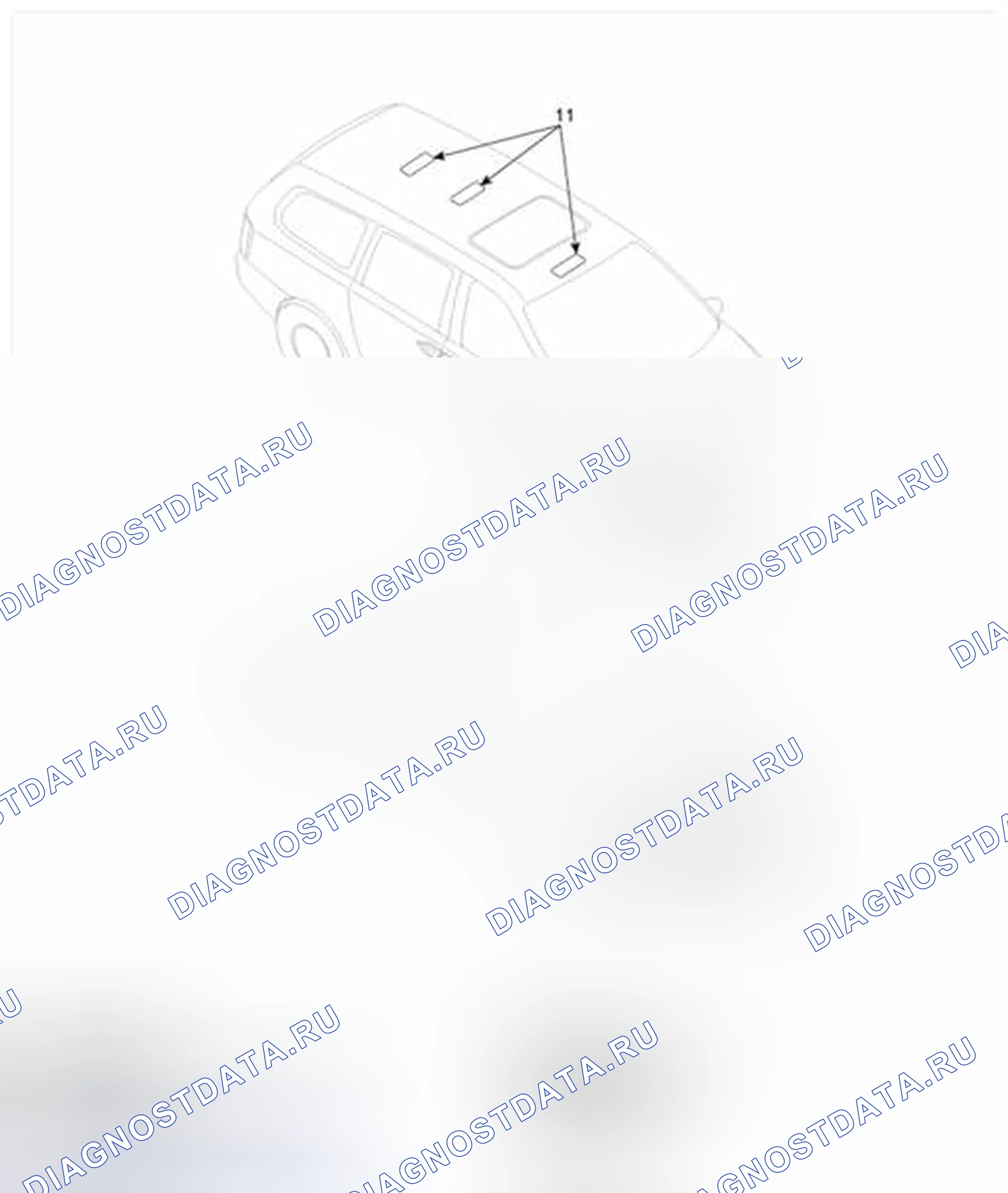 Рис. 1: Расположение компонентов. Kia Sedona II рестайлинг