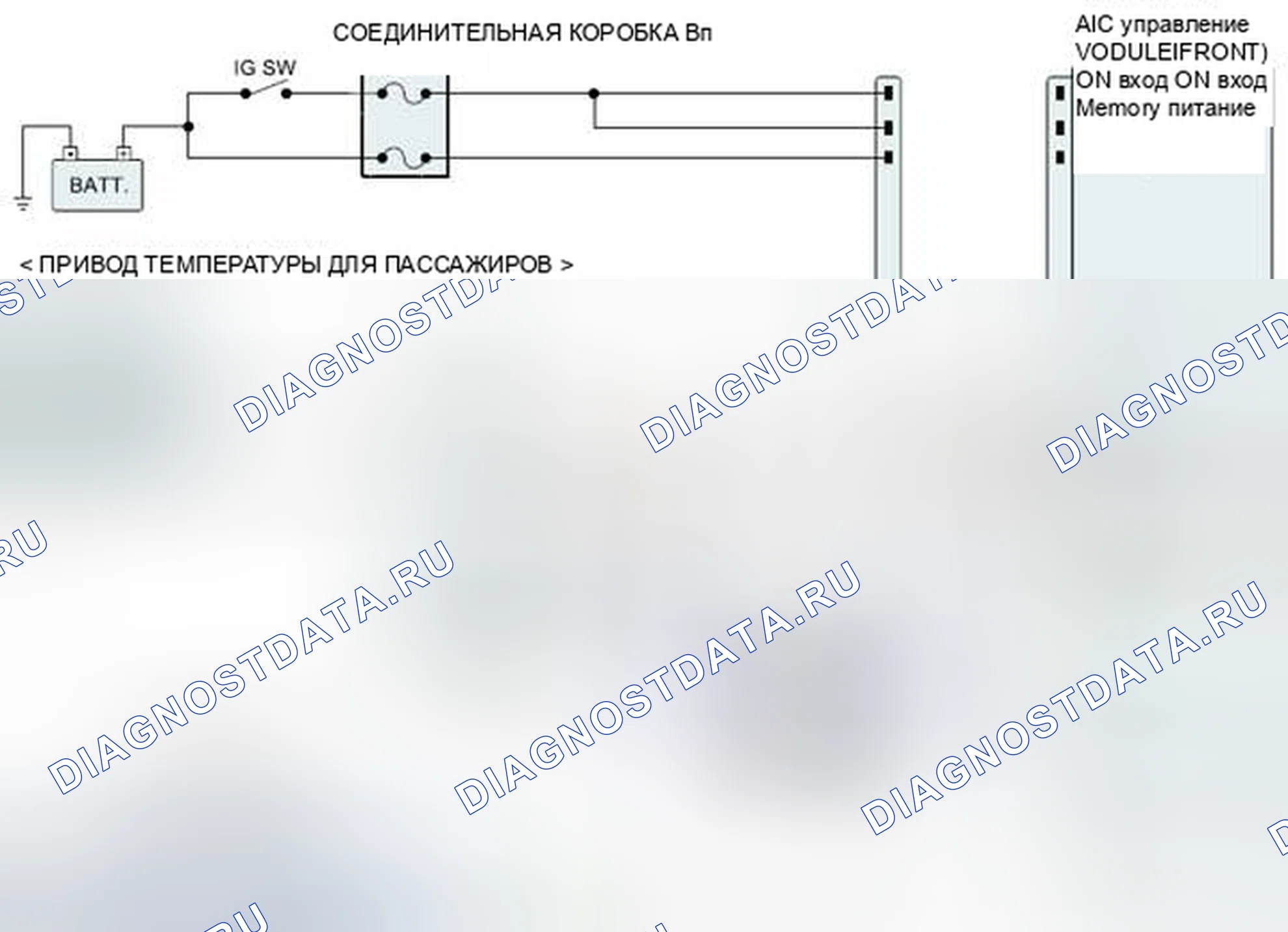 Рис. 25: Проверка обрыва цепи массы датчика. Hyundai Veracruz I