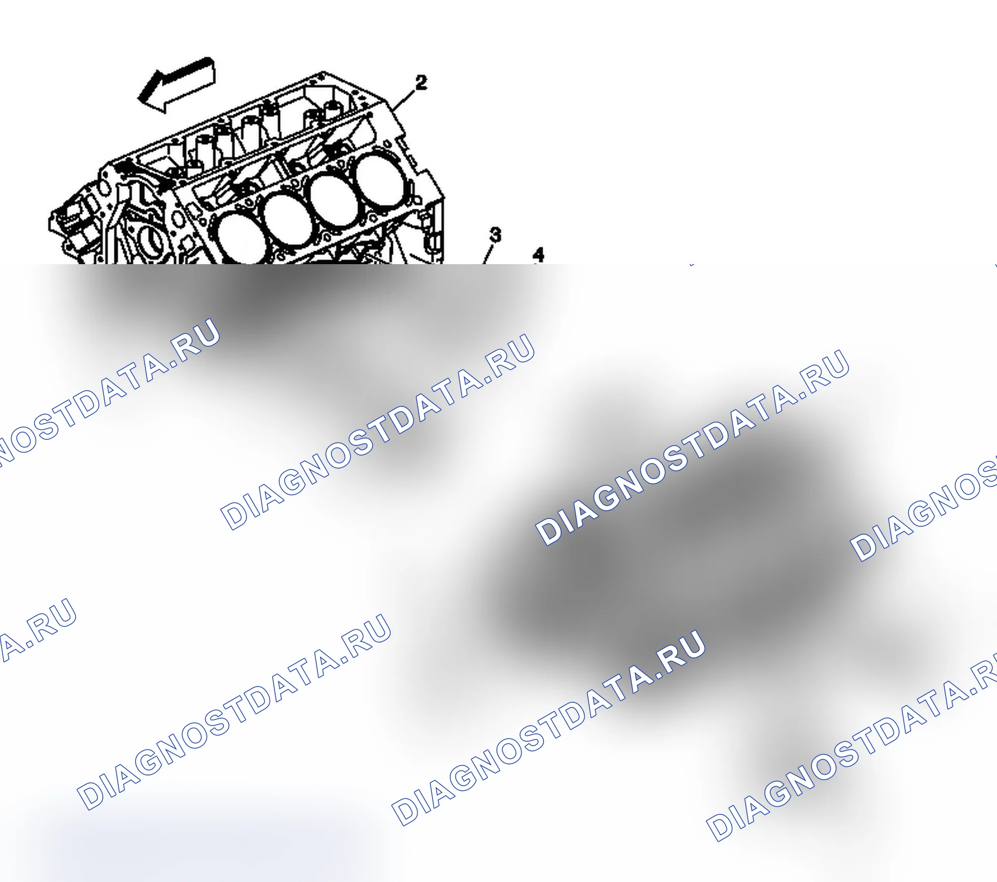 Рис. 37: Заглушки/датчики блока цилиндров двигателя. Chevrolet Express G1500 