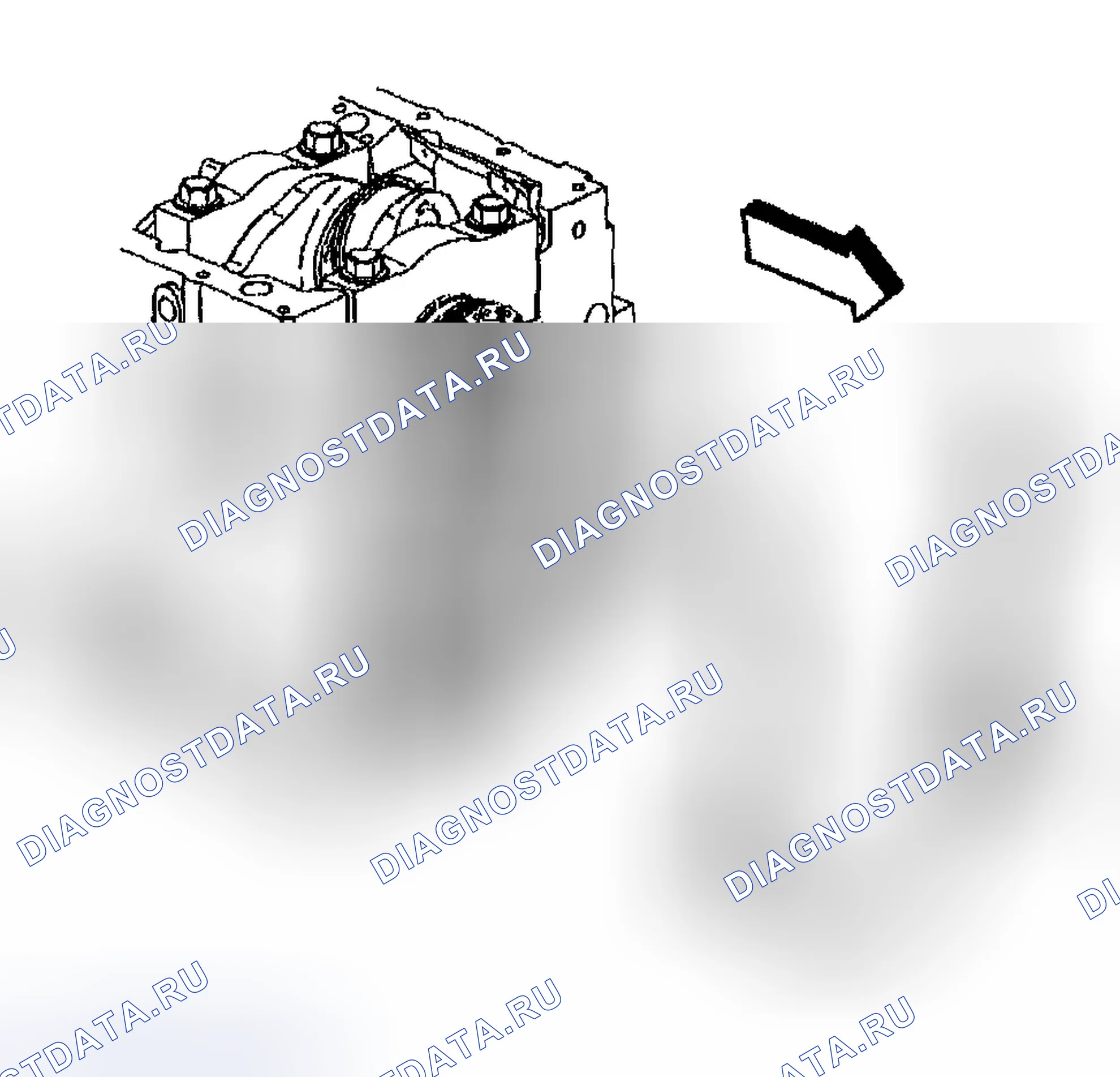 Рис. 597: Передняя крышка двигателя - установка. Chevrolet Impala VIII