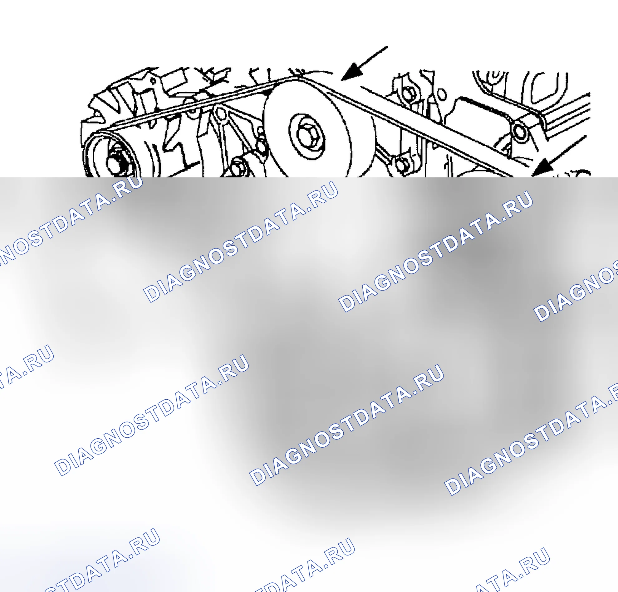 Рис. 134: СНЯТИЕ РЕМНЯ. Kia Rio I рестайлинг