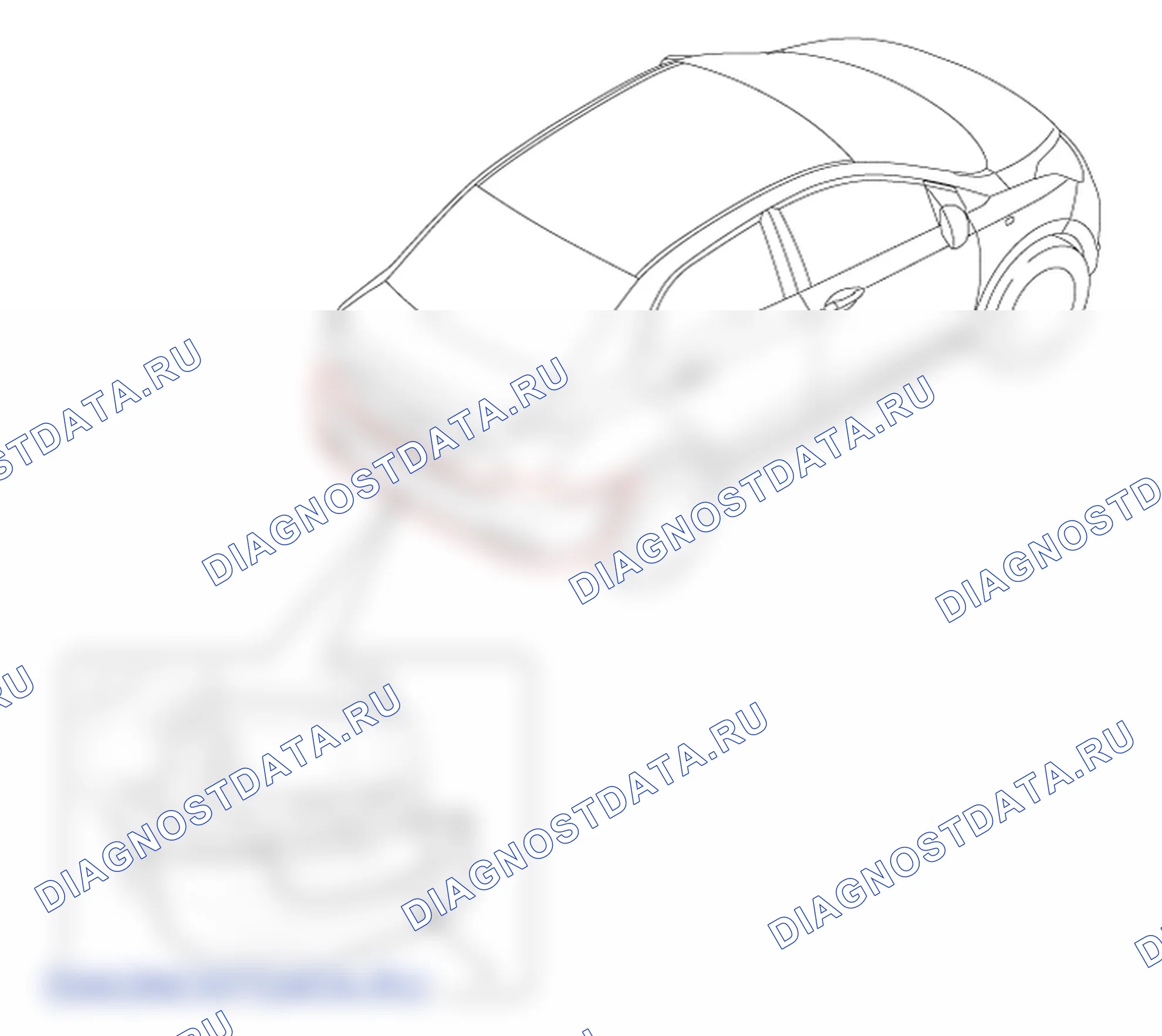 Расположение деталей облицовки заднего бампера. Hyundai GRAND i10/Xcent BA
