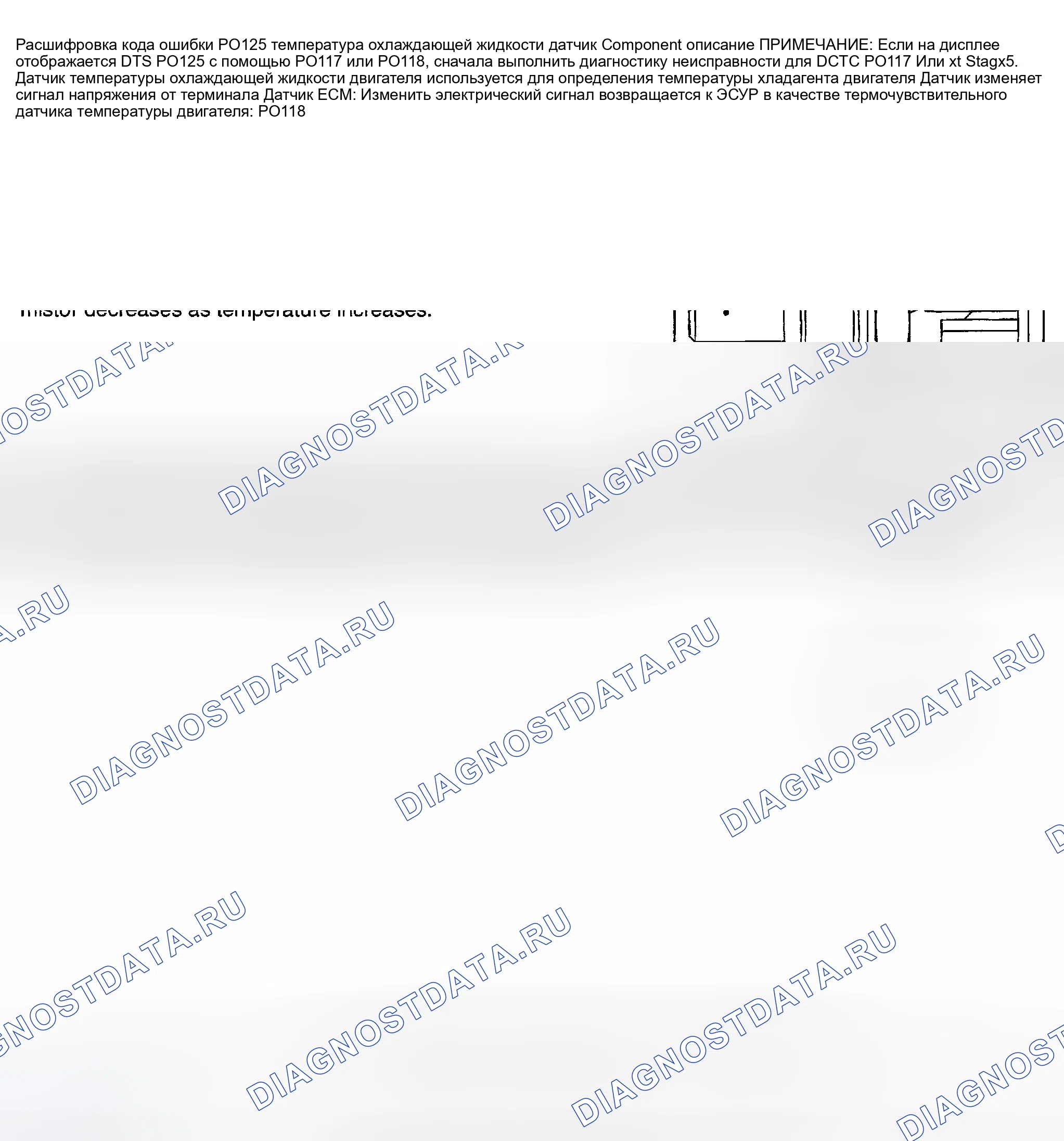 Рис. 417: расшифровка кода ошибки P0125: недостаточная температура охлаждающей жидкости двигателя для управления топливом по замкнутому контуру. Nissan 350Z I