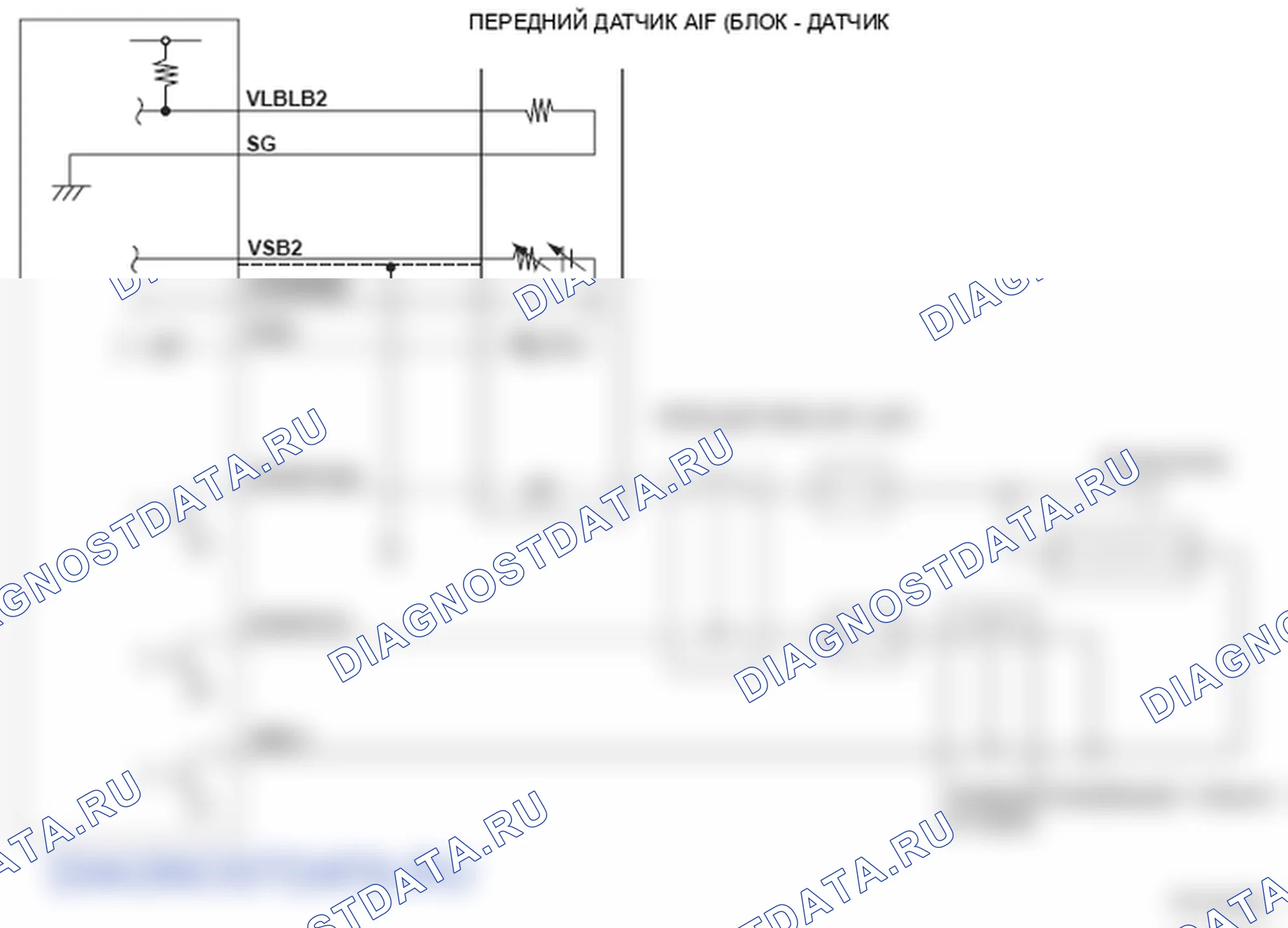 Рис. 314: Датчик отношения воздух / топливо (A / F) на передней панели (блок 2, датчик 1) - принципиальная схема. Honda Ridgeline I
