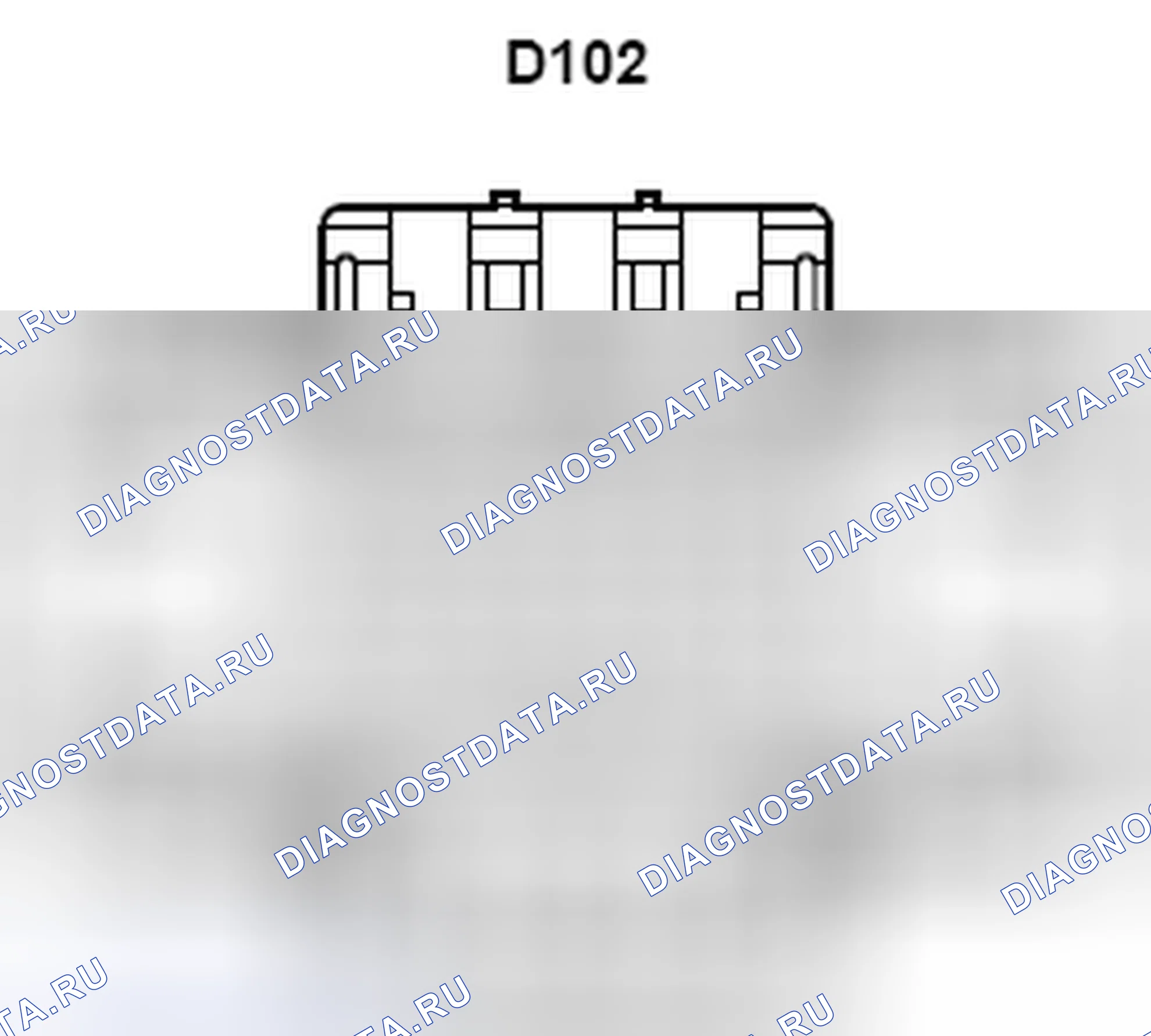 Рис. 706: Разъем DLC3, вид с торца (D102). Toyota Yaris III