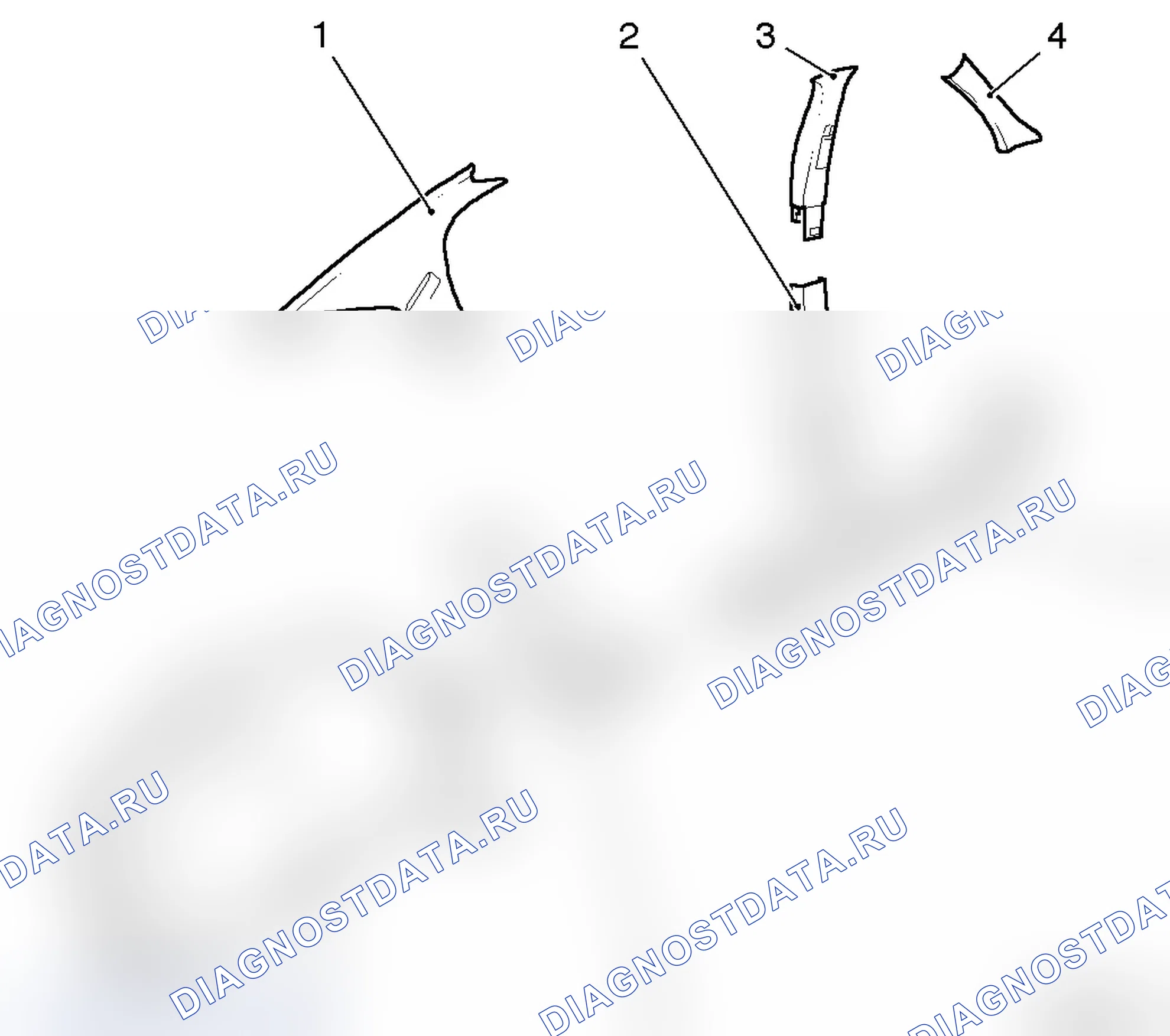 Расположение внутренней обшивки - L69. Opel Astra H