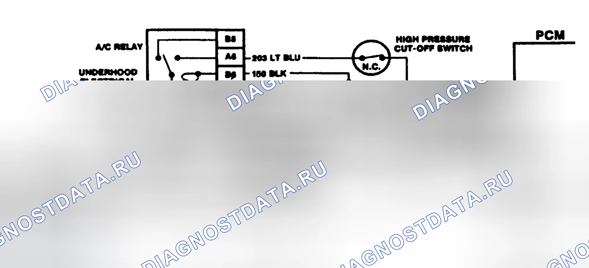 Рис. 2: ДИАГНОСТИКА ЦЕПИ СИГНАЛА ЗАПРОСА A / C 6.5L - VIN F, P и S. Chevrolet Suburban K2500 