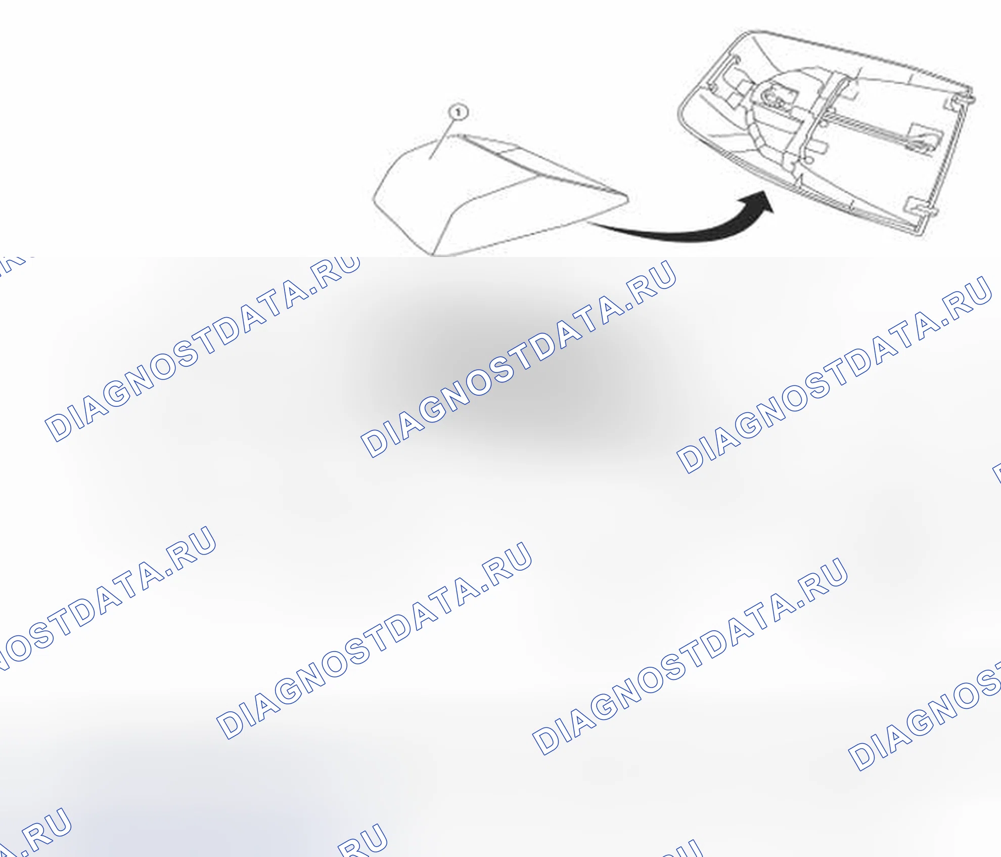 Рис. 57: Покомпонентный вид компонентов финишера полки заднего участка. Nissan Altima L32