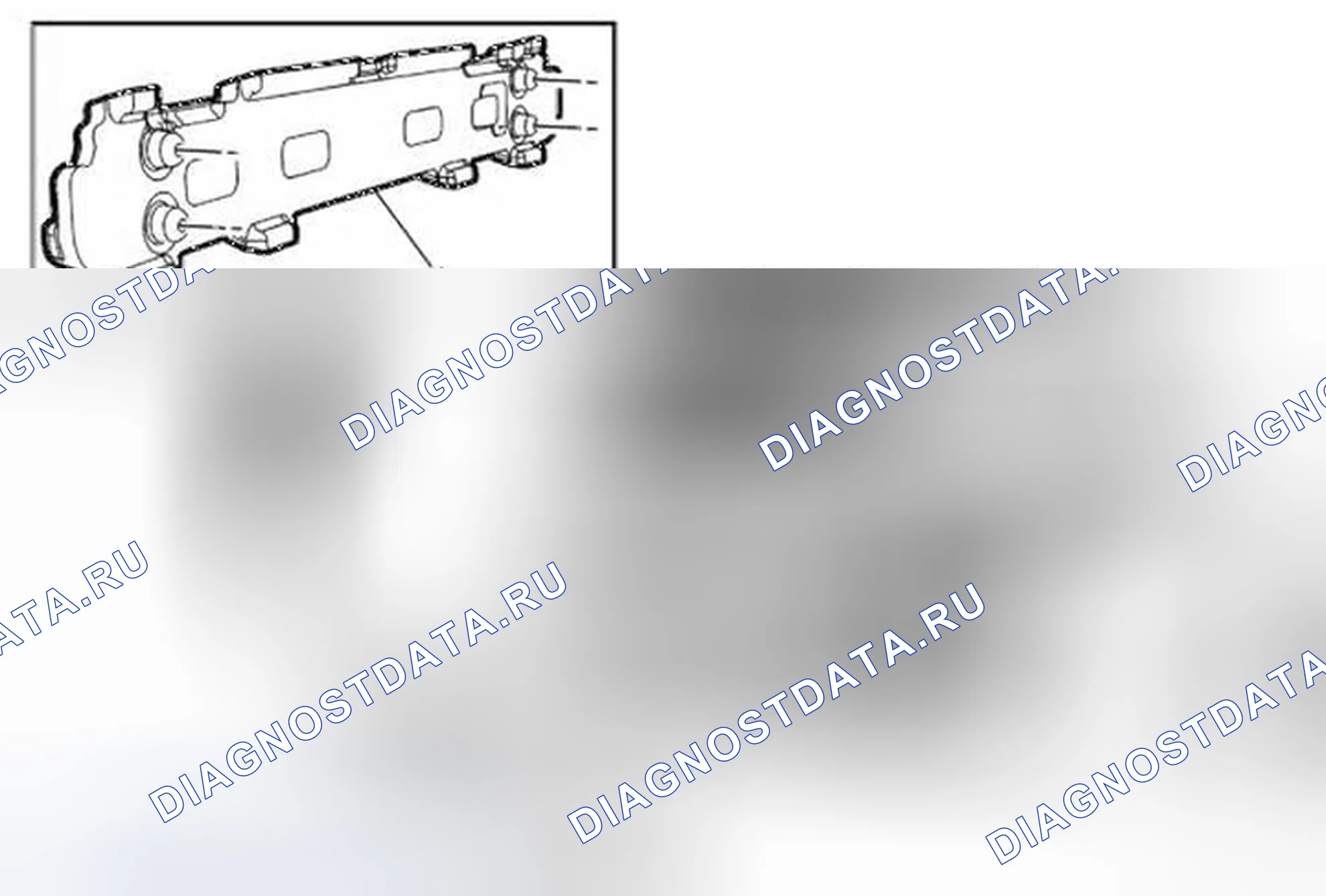 Рис. 6: Замена верхнего поглотителя энергии передней бампера. Buick Encore I
