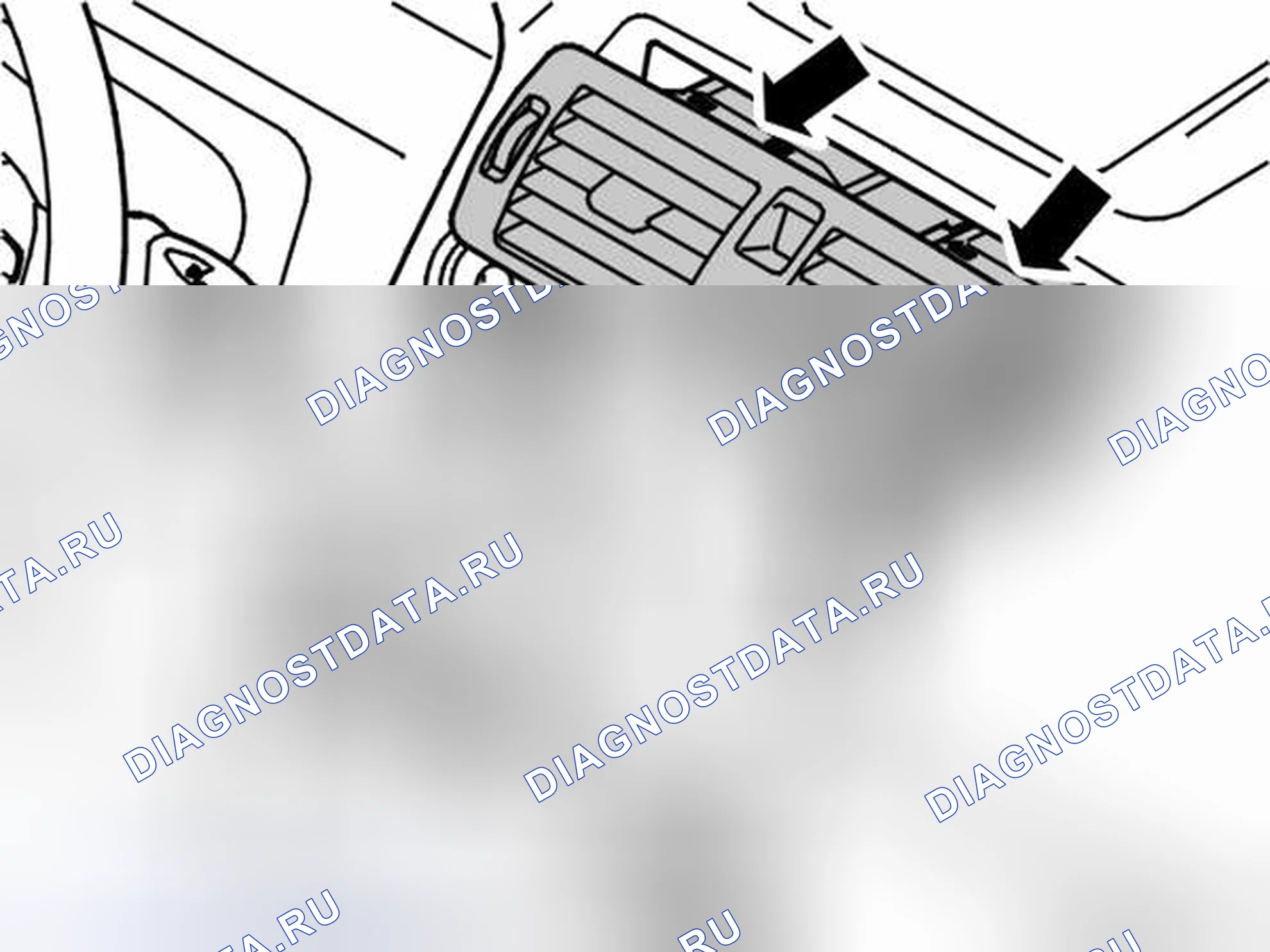 Рис. 36: УДАЛЕНИЕ ВЕНТИЛЯЦИОННОГО ОТВЕРСТИЯ В ЦЕНТРЕ. Volvo V50 I