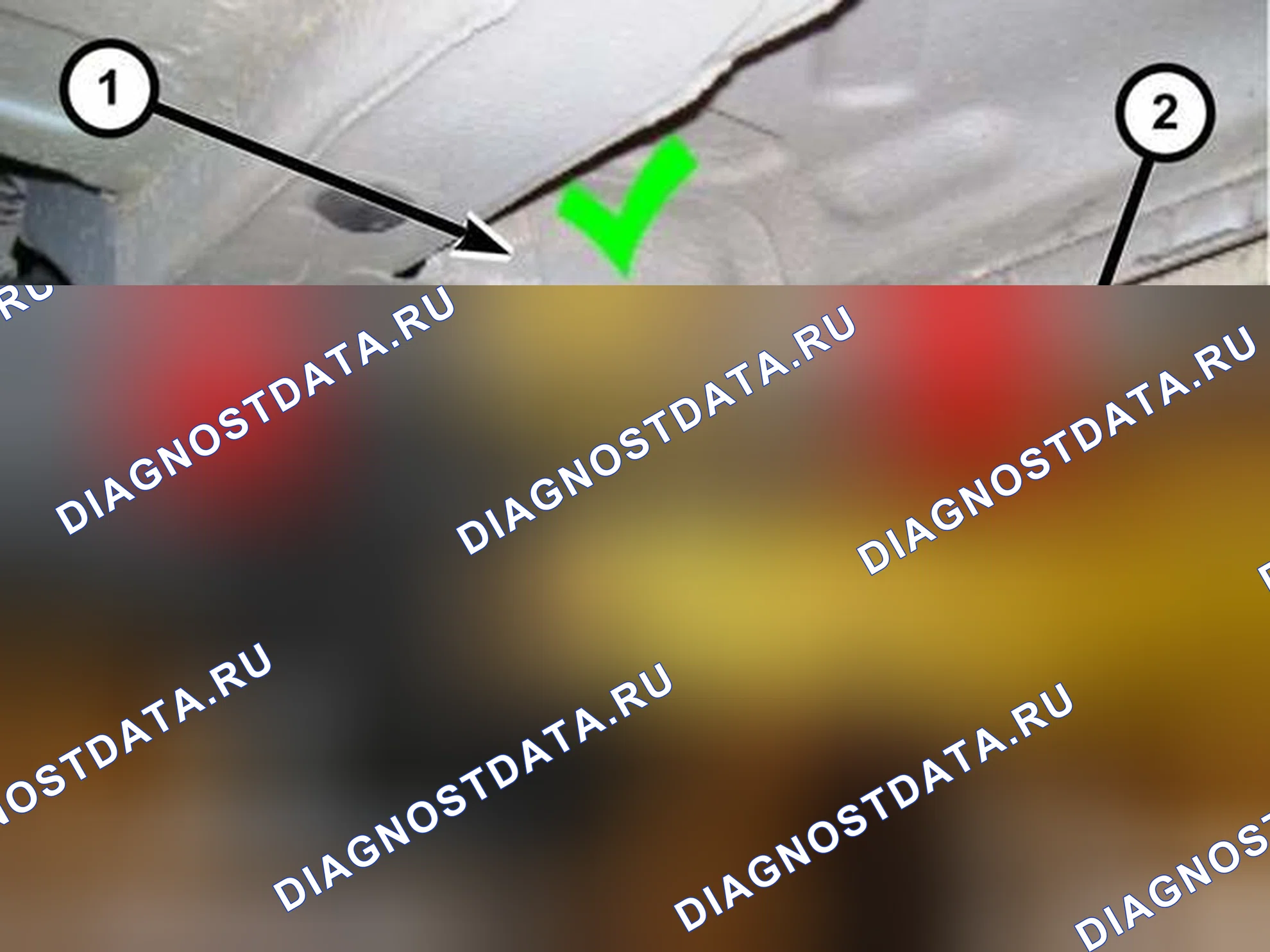 Рис. 5: РАСПОЛОЖЕНИЕ ПЕРЕДНИХ ПОДЪЕМНИКОВ. FIAT 500 II
