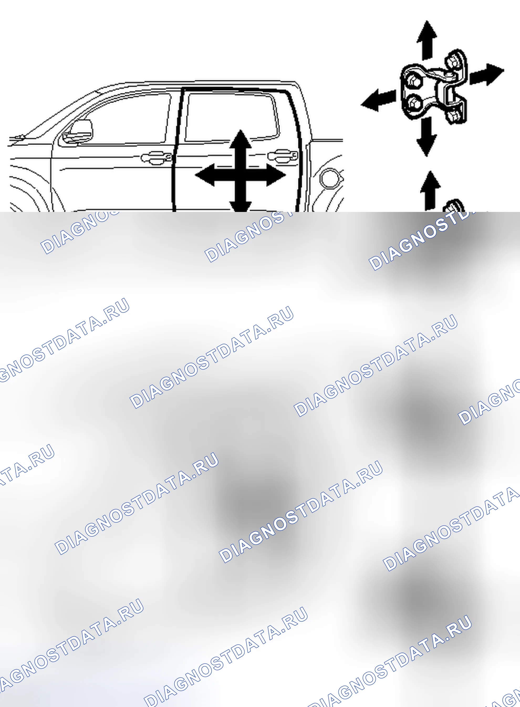 Рис. 23: РЕГУЛИРОВКА наружных кузовных панелей. Toyota Tundra II