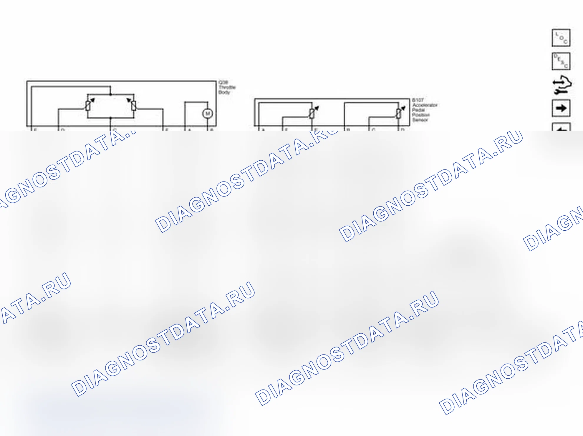 Рис. 5: Датчики данных двигателя - дроссельные регуляторы. Chevrolet Express G1500 