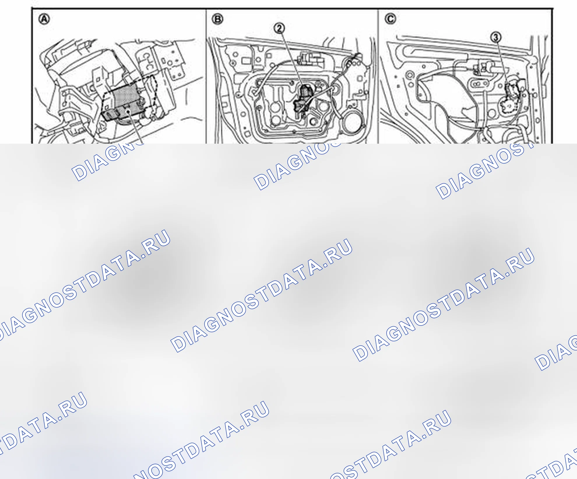 Рис. 1: Расположение компонентов. Nissan Rogue I рестайлинг