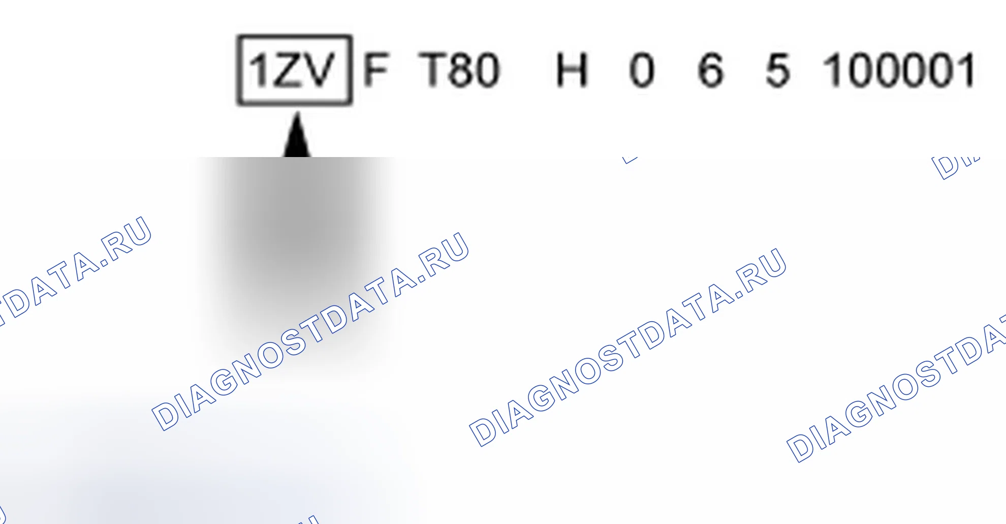 Рис. 3: Идентификационный номер транспортного средства. Ford Mustang V