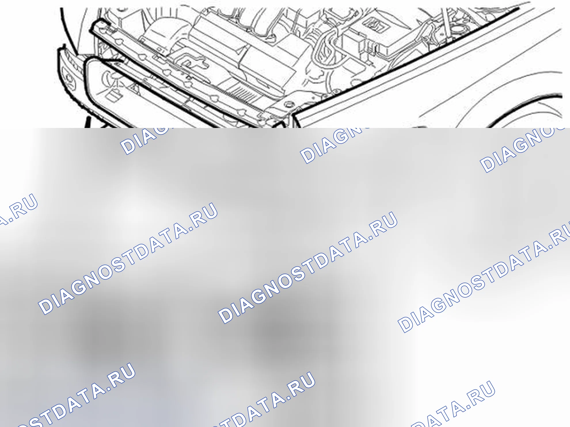 Рис. 19: ДЕМОНТАЖ ОХЛАДИТЕЛЯ НАГНЕТАЕМОГО ВОЗДУХА (интеркулер). Volvo V50 I