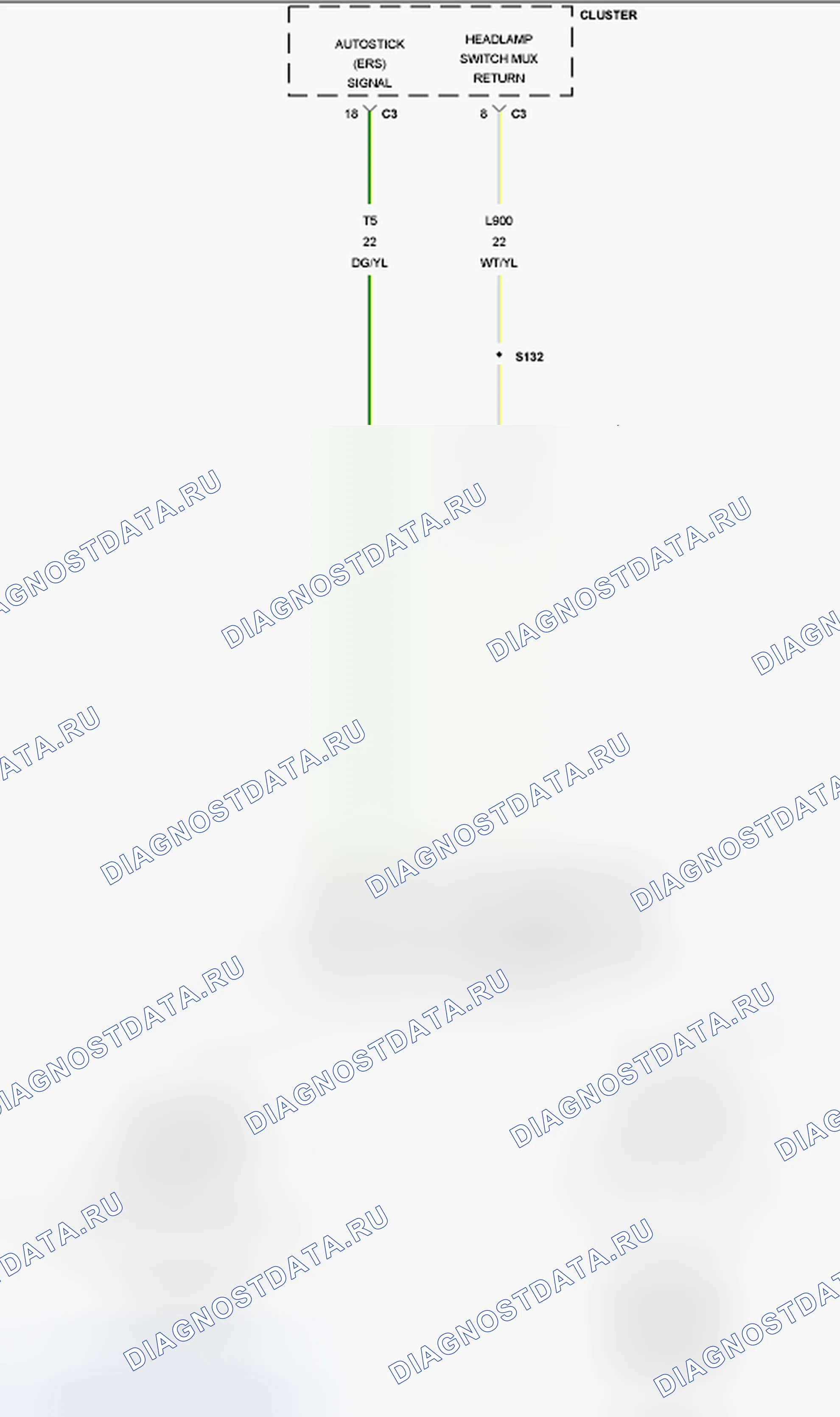 Рис. 421: P0952-AUTOSTICK ® вход низкий уровень в цепи - DD / DP. RAM Cab & Chassis 3500 HD I