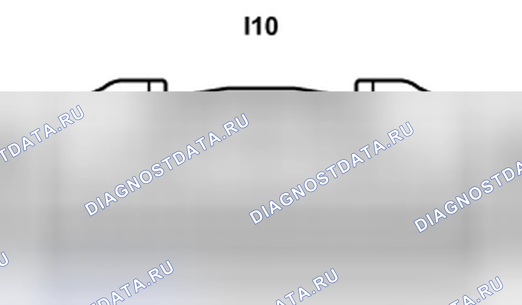 Рис. 679: Вид с торца соединителя инвертора (I10). Toyota Prius II рестайлинг
