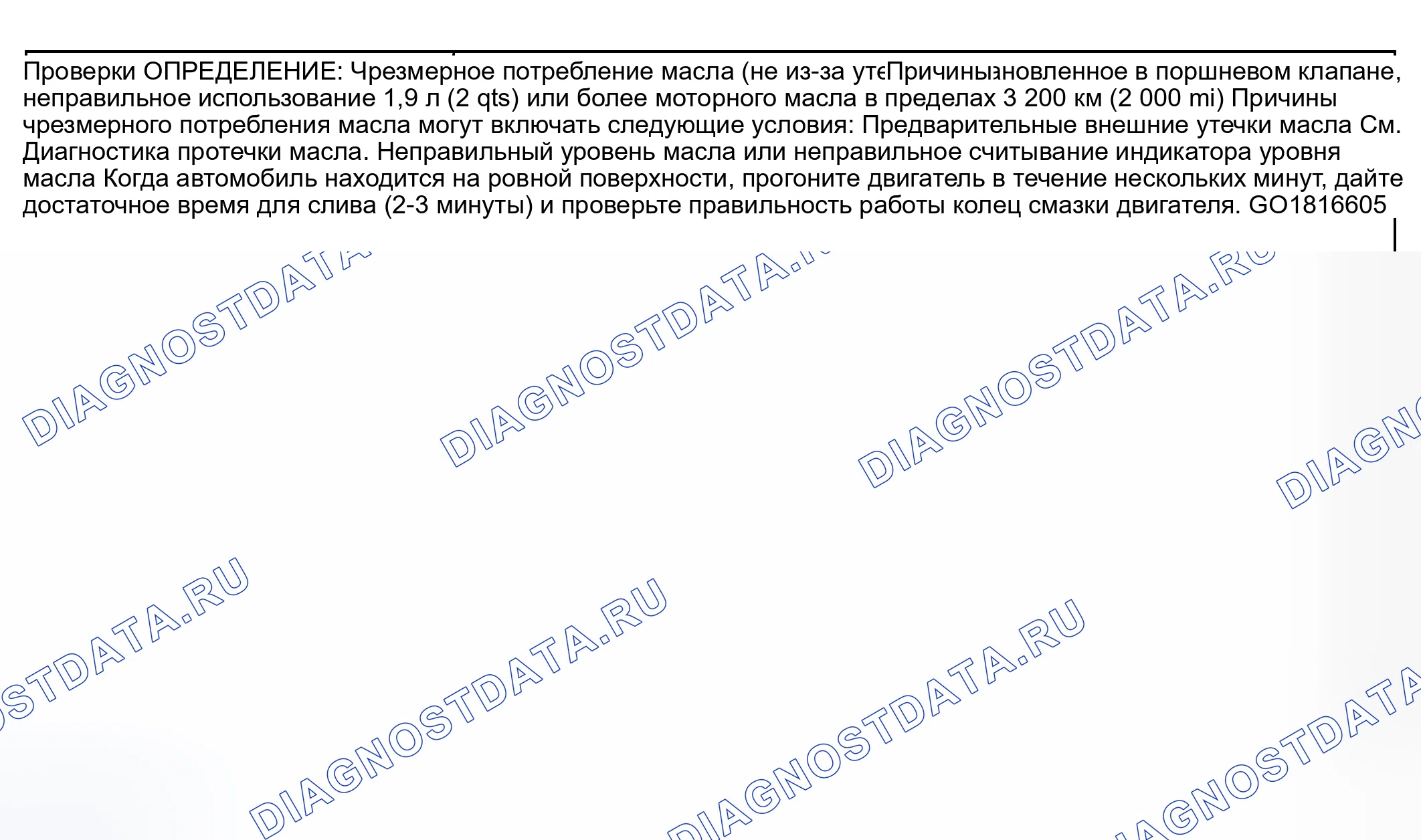 Рис. 1321: Диагностика потребления масла. Hyundai Terracan I рестайлинг