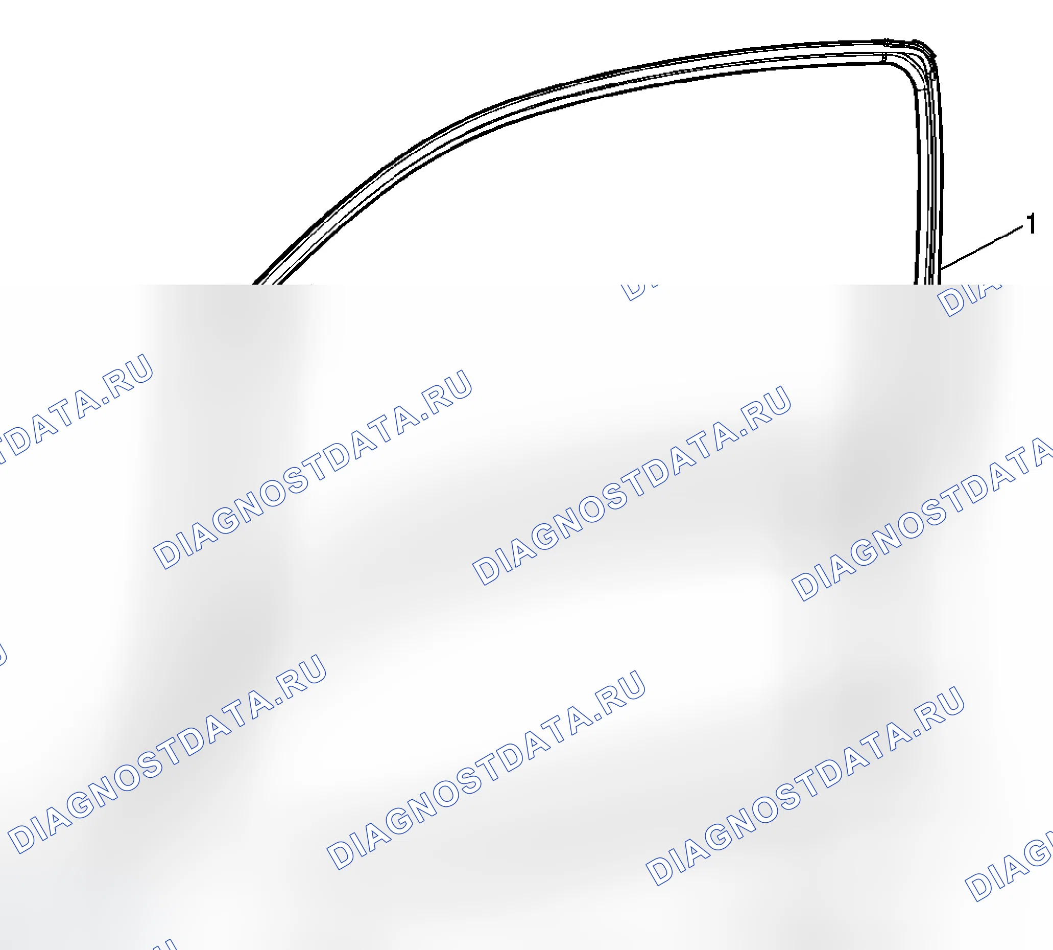 Рис. 55: Замена Weatherstrip - окно передней двери. Chevrolet Cobalt I