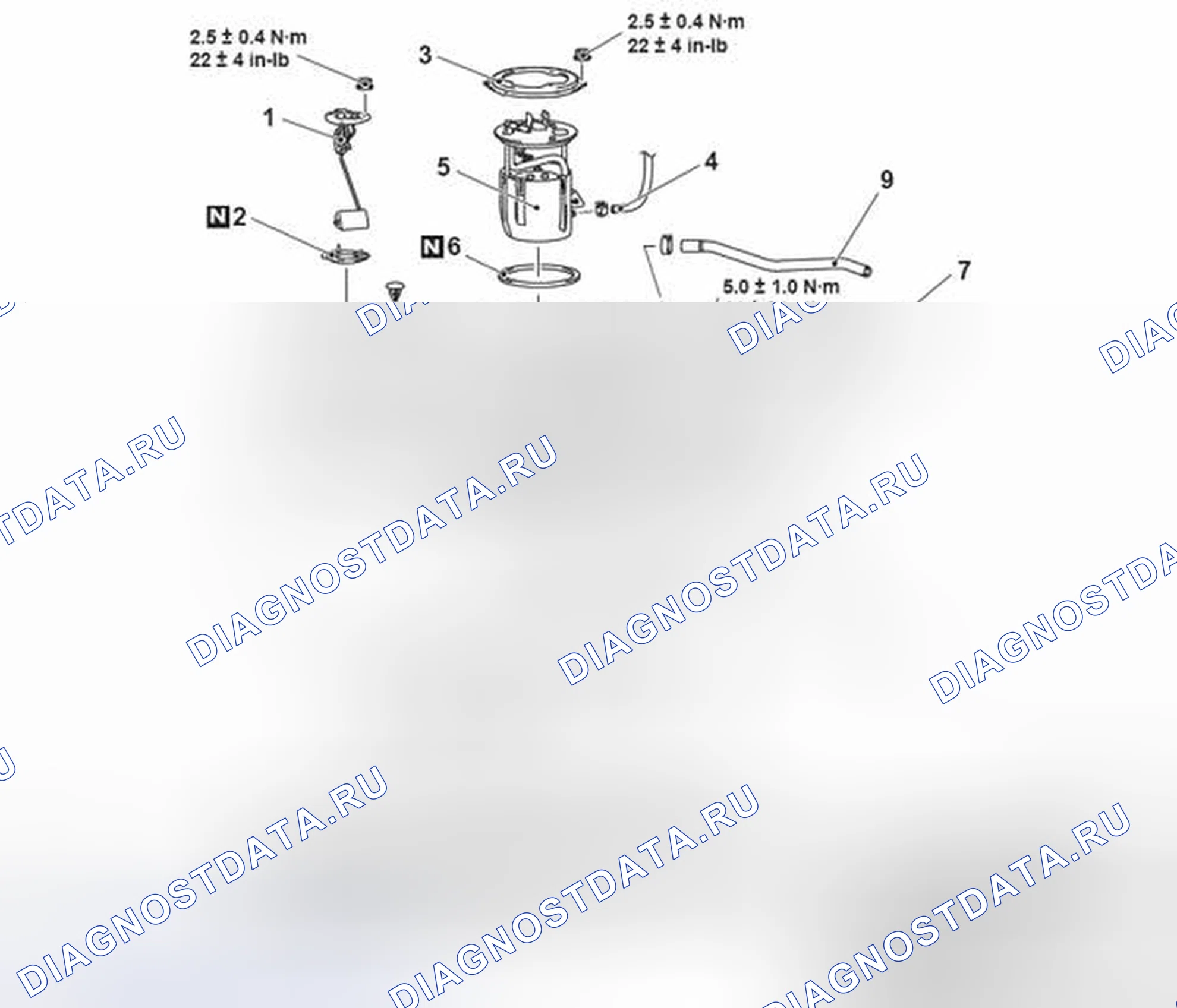 Рис. 42: ТОПЛИВНЫЙ БАК В СБОРЕ. Honda Domani MB