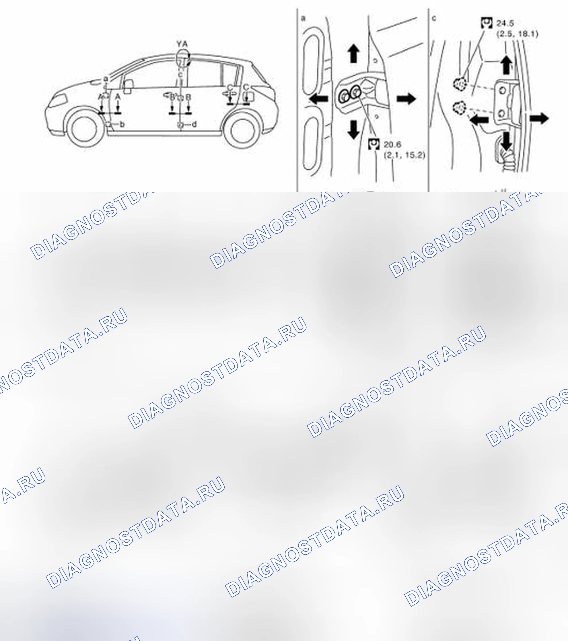 Рис. 77: Регулировка фитинга. Honda UR-V I