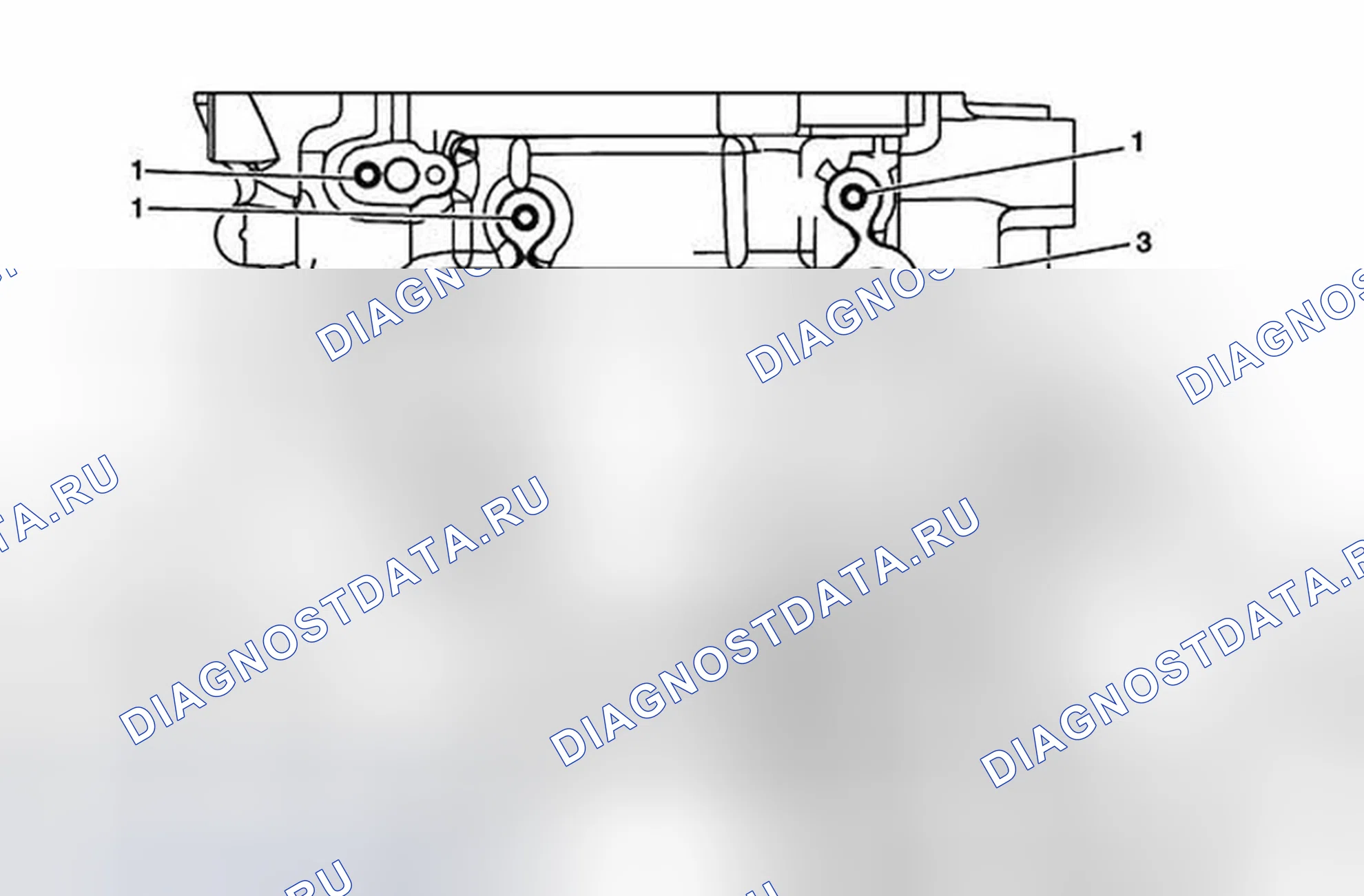 Рис. 111: Блок цилиндров - вид сзади. Chevrolet Malibu VIII рестайлинг