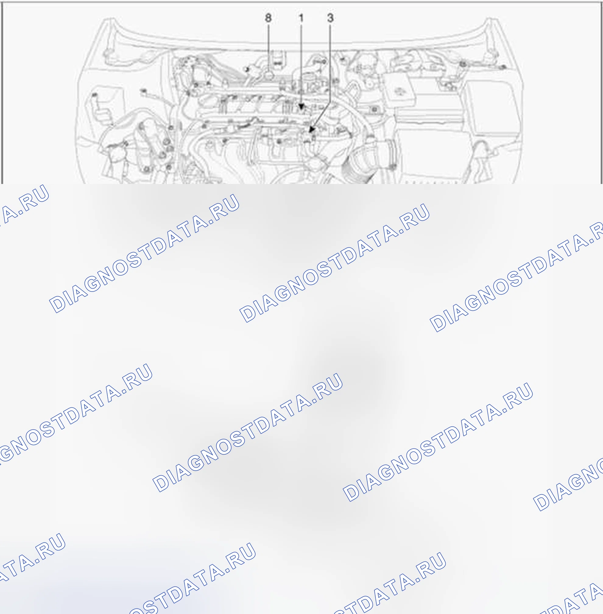 Рис. 2: Расположение компонентов. Hyundai Accent IV