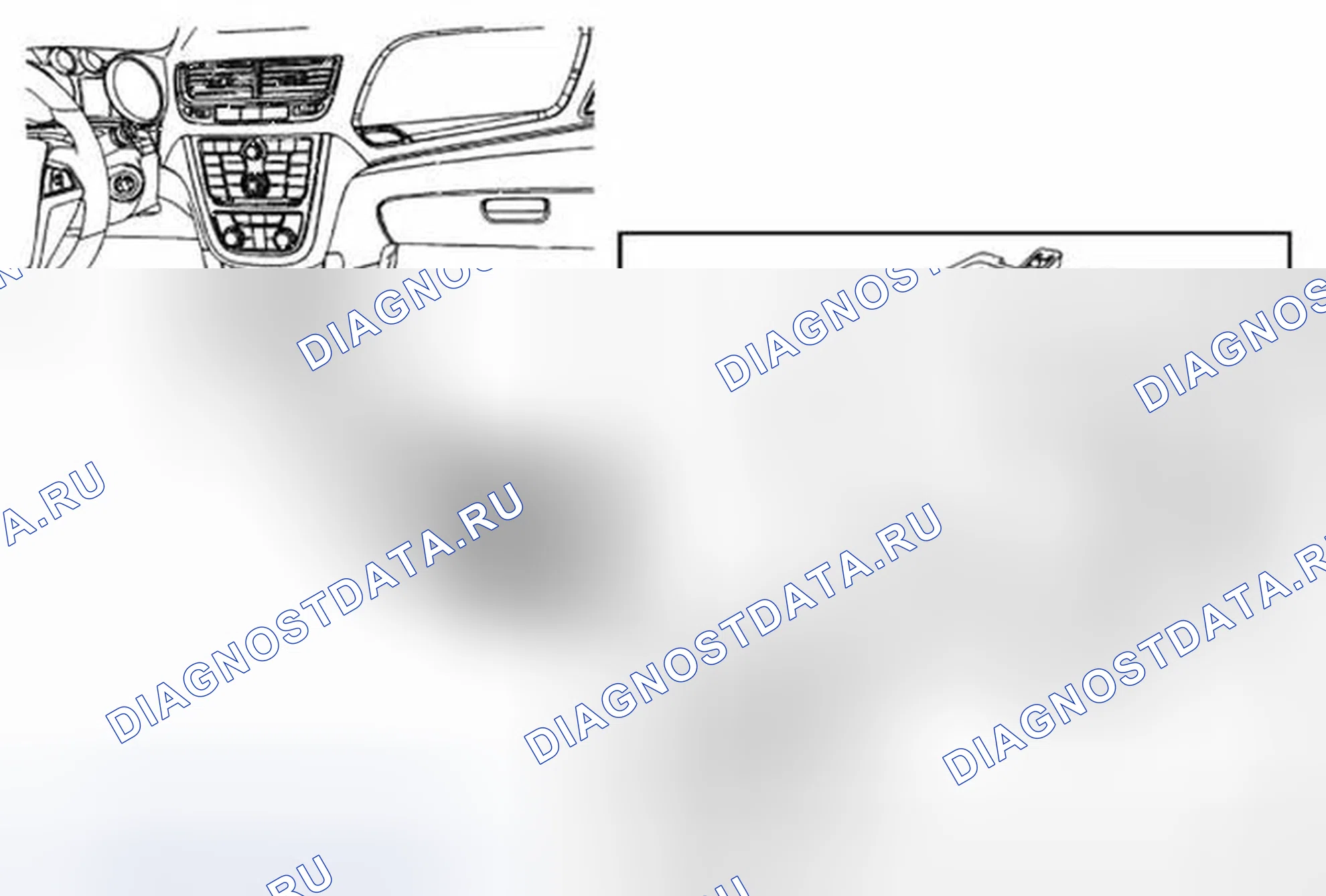 Рис. 35: Замена аудиодискового проигрывателя и гнезда USB (Encore). Buick Encore I