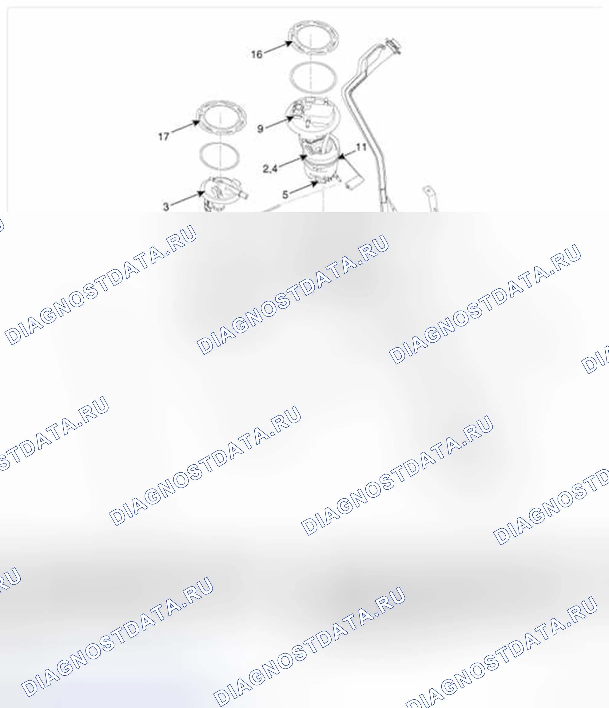 Рис. 1: Расположение компонентов. Hyundai Santa Fe II рестайлинг