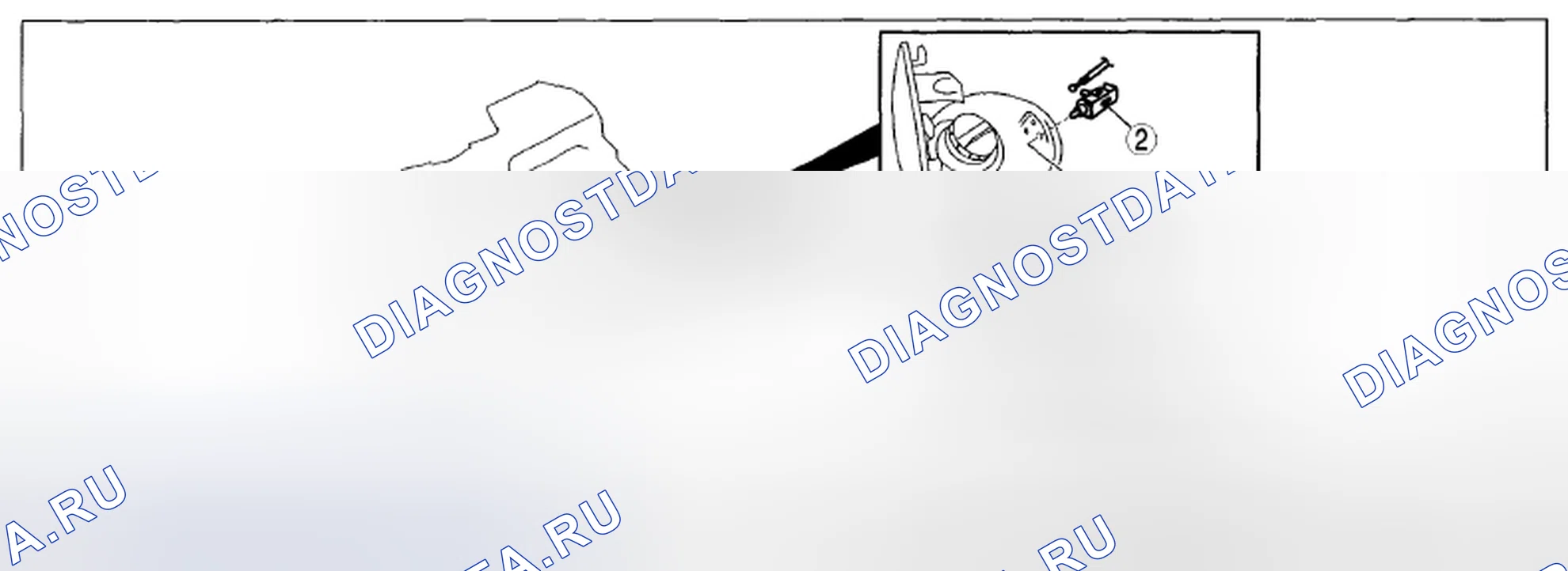 Рис. 36: ДЕМОНТАЖ / МОНТАЖ ОТКРЫВАТЕЛЯ КРЫШКИ ТОПЛИВОЗАПРАВЩИКА. Mazda MX-5 NC рестайлинг