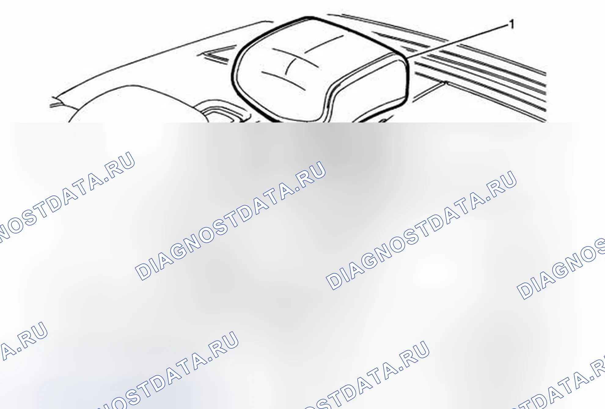 Рис. 43: Замена подголовника в центре заднего сиденья. Cadillac ATS I