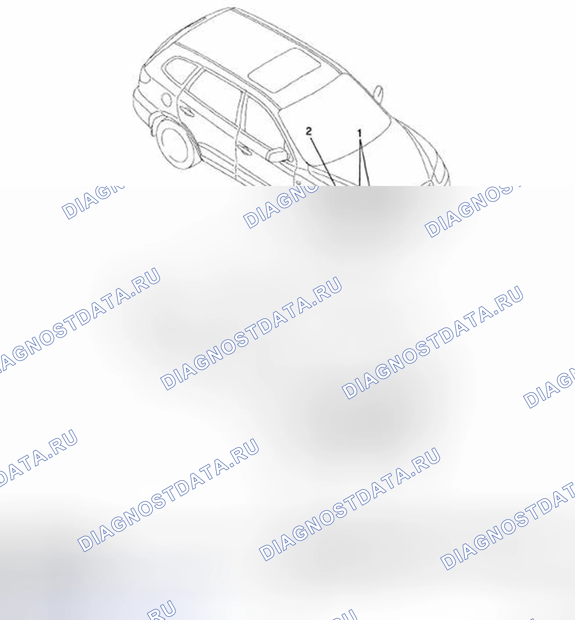 Рис. 1: РАСПОЛОЖЕНИЕ КОМПОНЕНТОВ. Hyundai Santa Fe II