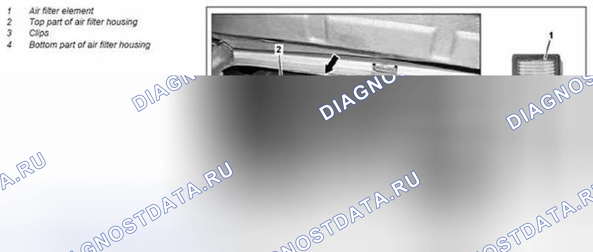 Рис. 15: Заменить элемент воздушного фильтра - AP09.10-P-0980MCU. Kia Soul I
