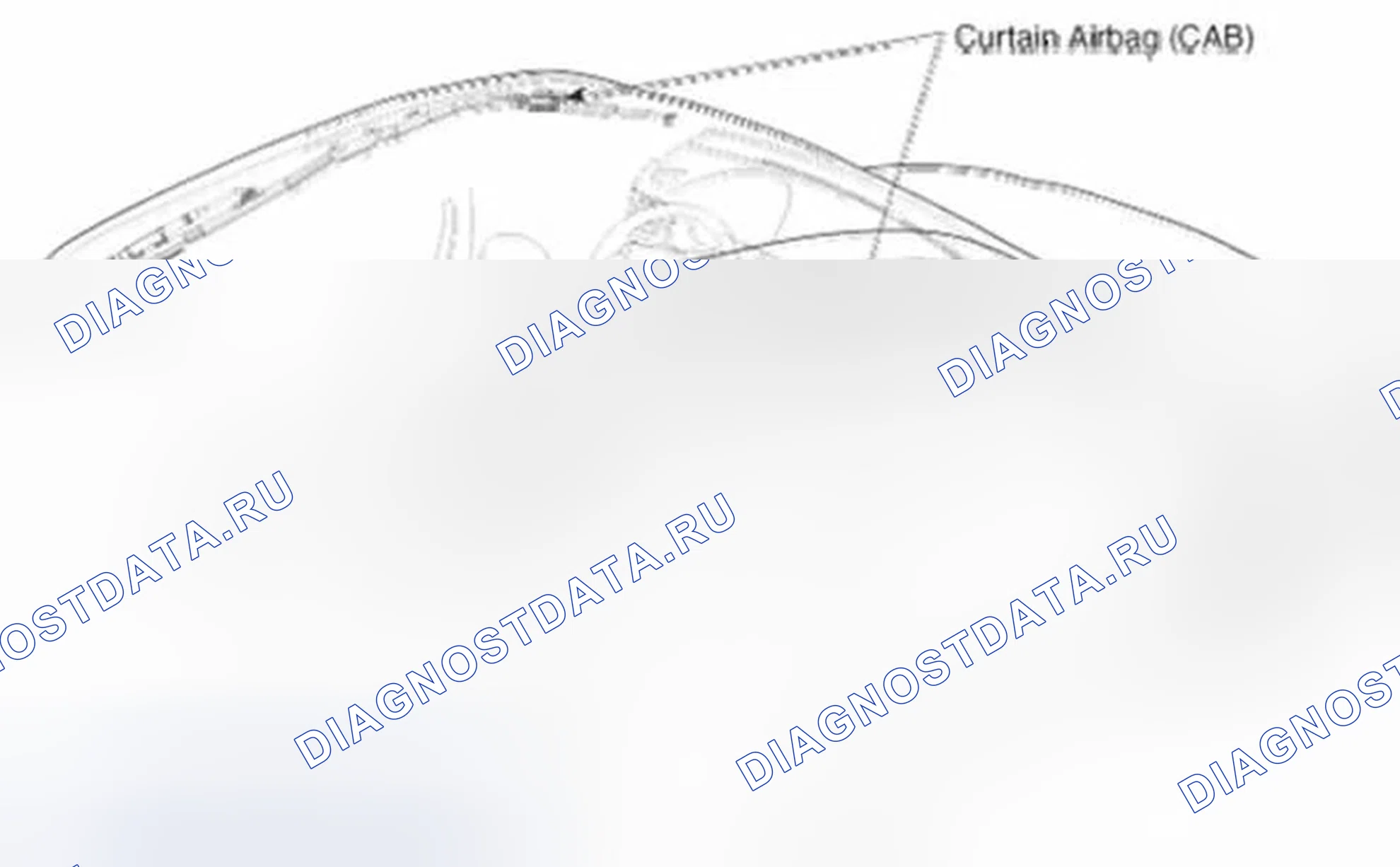 Рис. 19: Навесная подушка безопасности (CAB). Hyundai Sonata VI