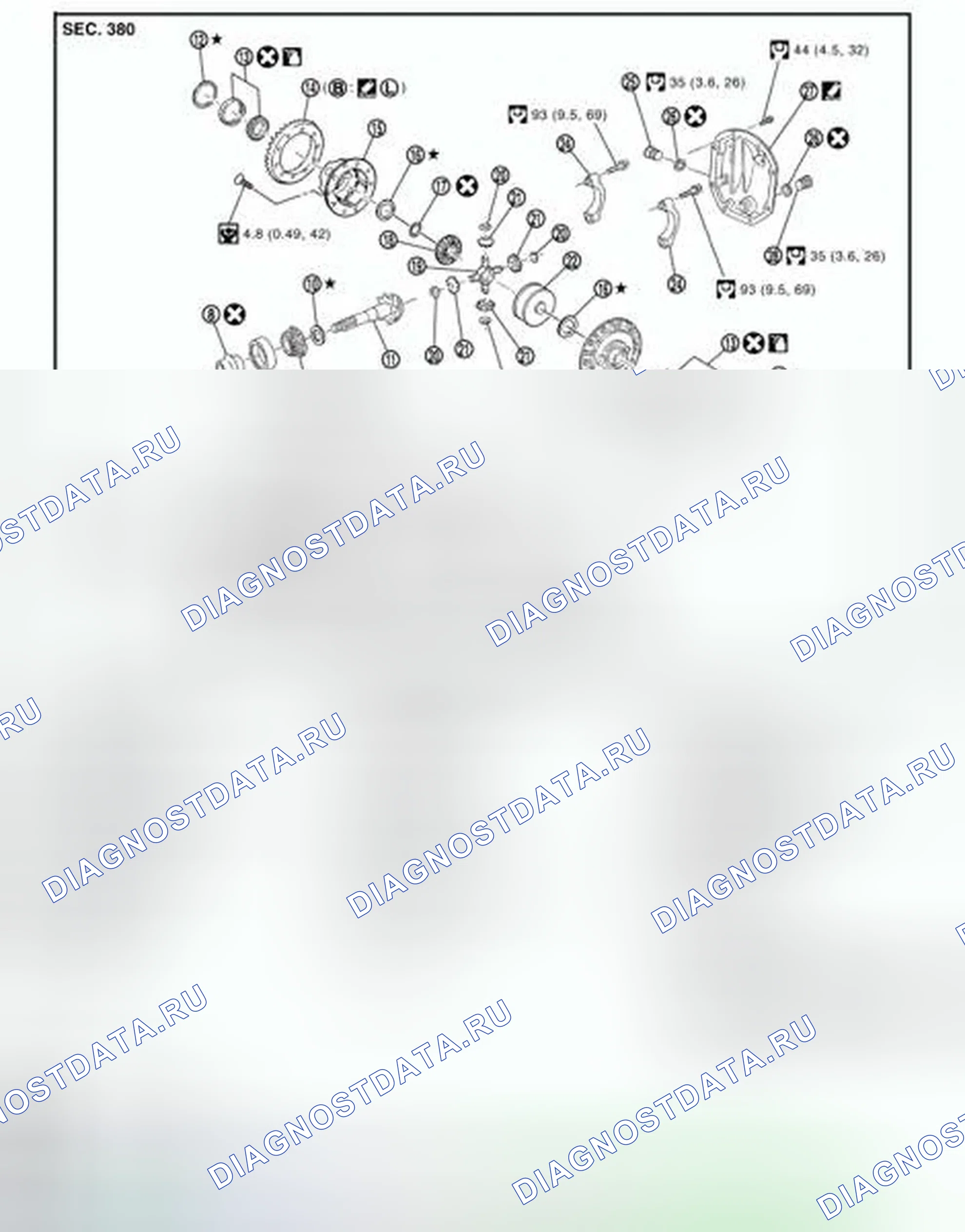 Рис. 680: M / T: Разнесенный вид. Infiniti G37 IV рестайлинг