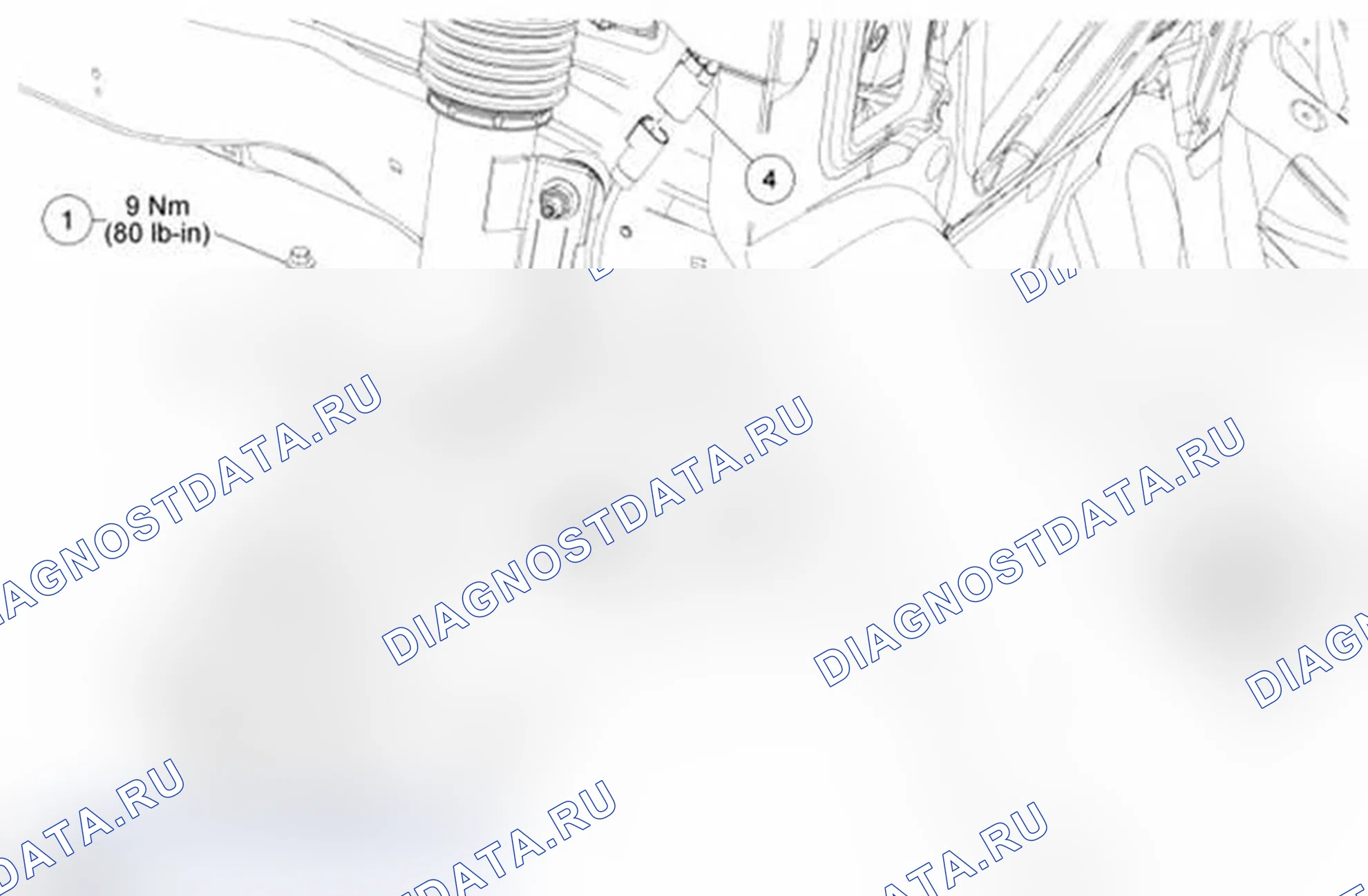 Рис. 49: Датчик скорости колеса - передний. Ford Transit Connect I рестайлинг