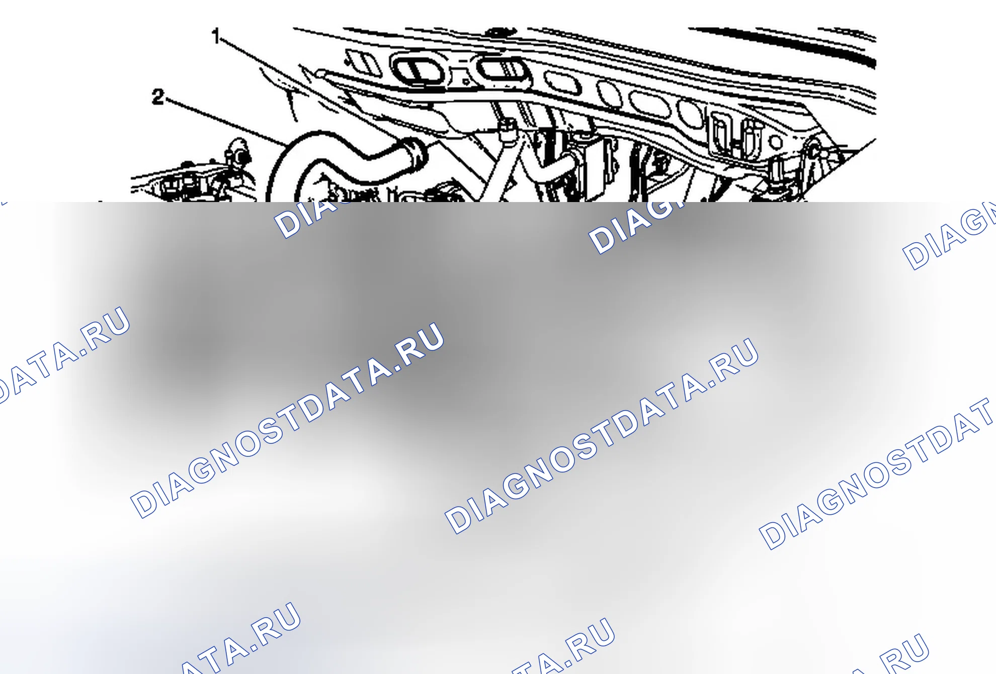 Рис. 12: Замена выходного шланга нагревателя (LEA). Chevrolet Equinox II