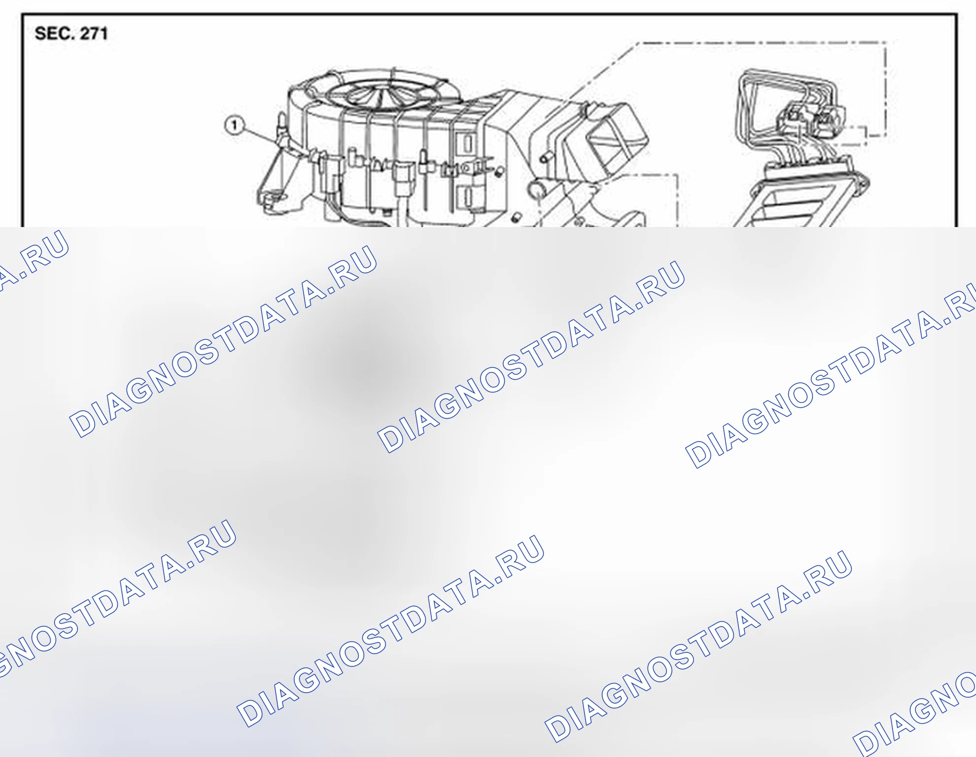 Рис. 292: ЦЕНТРАЛЬНАЯ ВОЗДУХОДУВКА. Nissan Pathfinder IV рестайлинг
