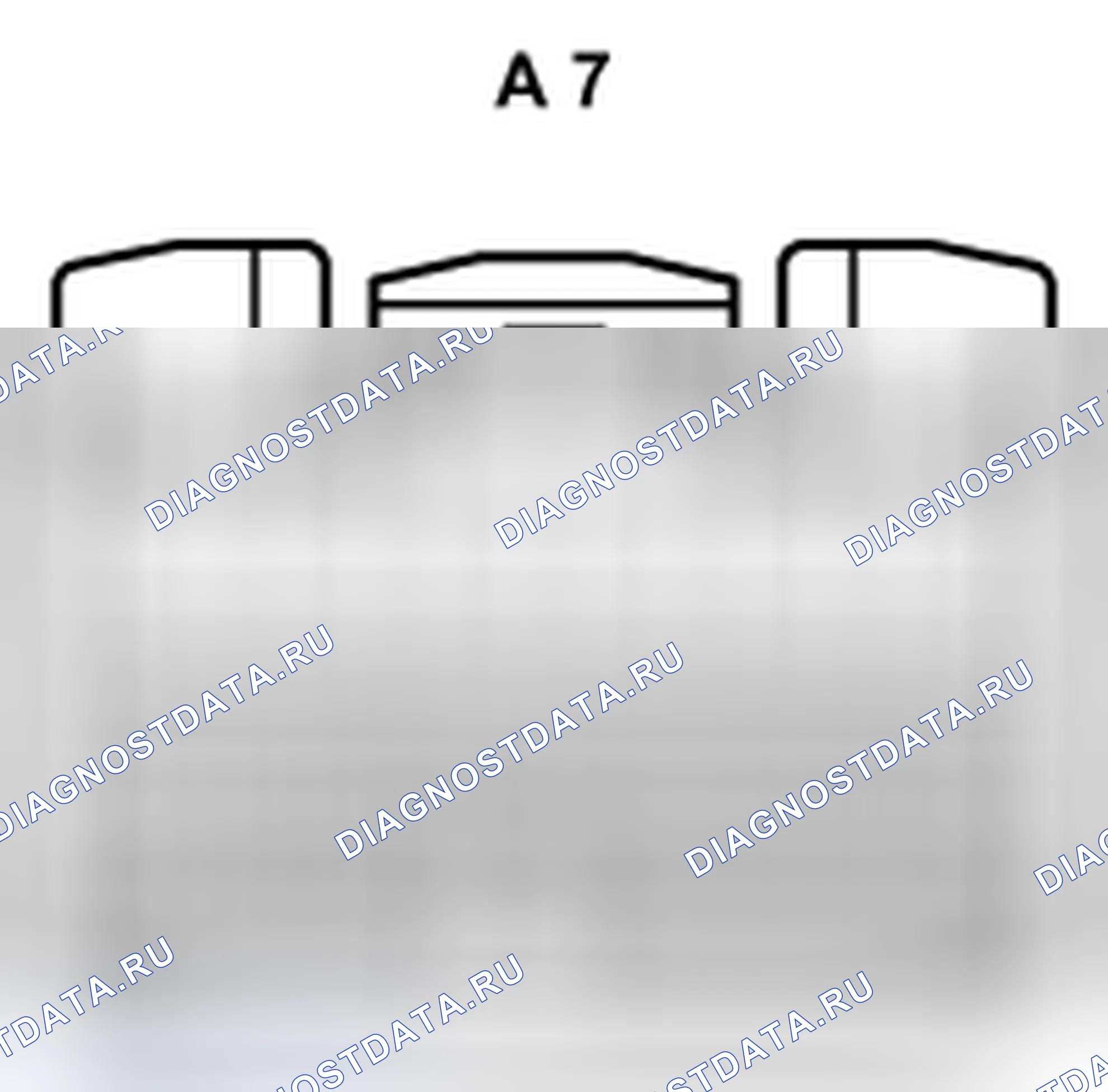 Рис. 544: Вид с торца разъема узла управления кондиционером (A7). Toyota Prius II рестайлинг