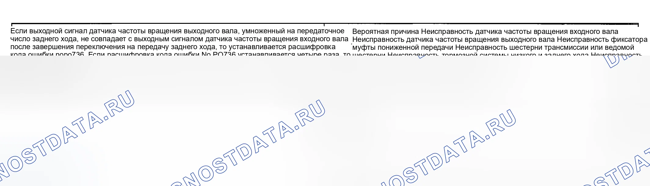 Рис. 71: расшифровка кода ошибки P0736: Неправильное передаточное число передачи заднего хода. Hyundai Sonata V
