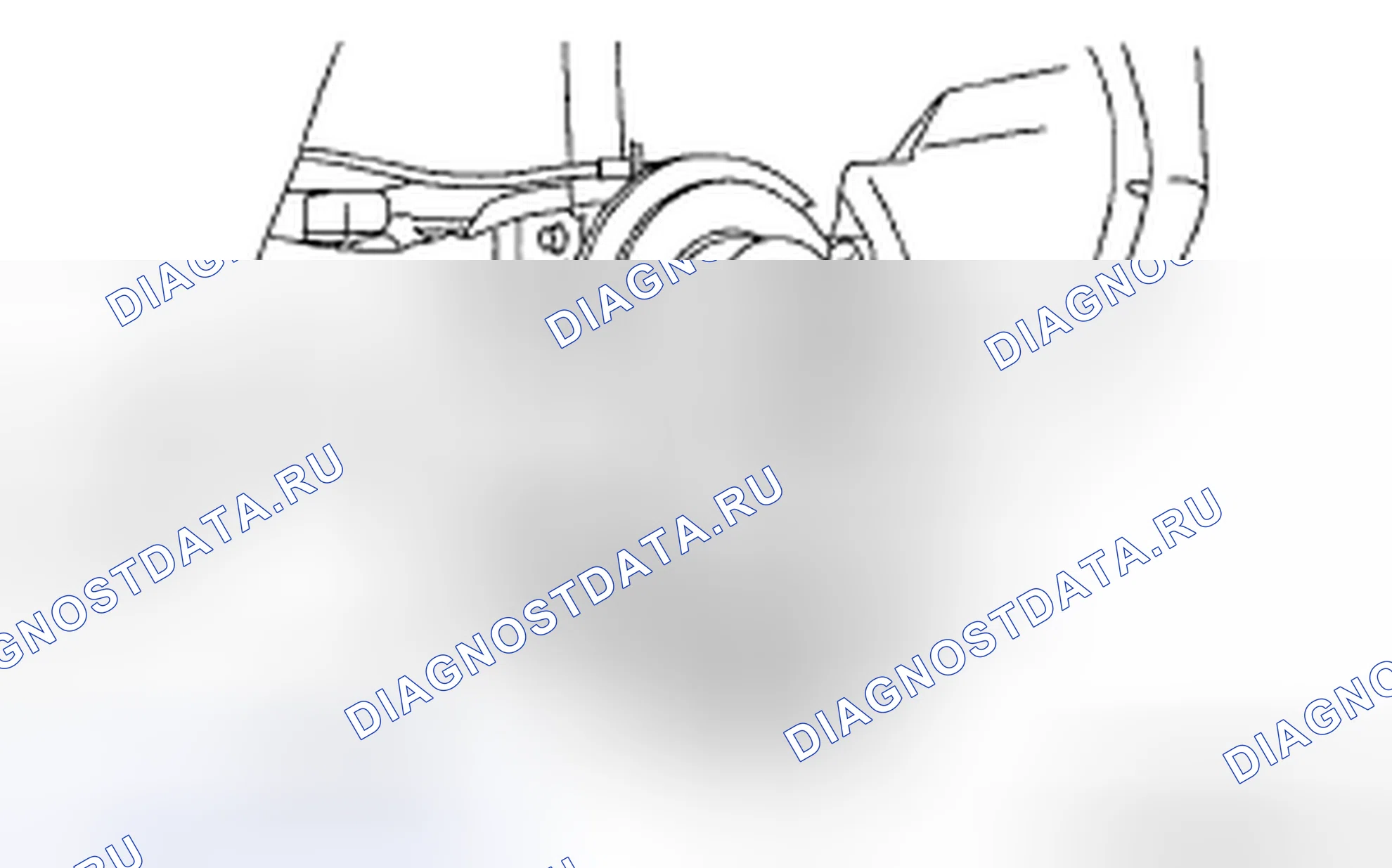 Рис. 8: Снятие болта с нижней стороны заднего амортизатора Примечание. Mazda CX-9 I