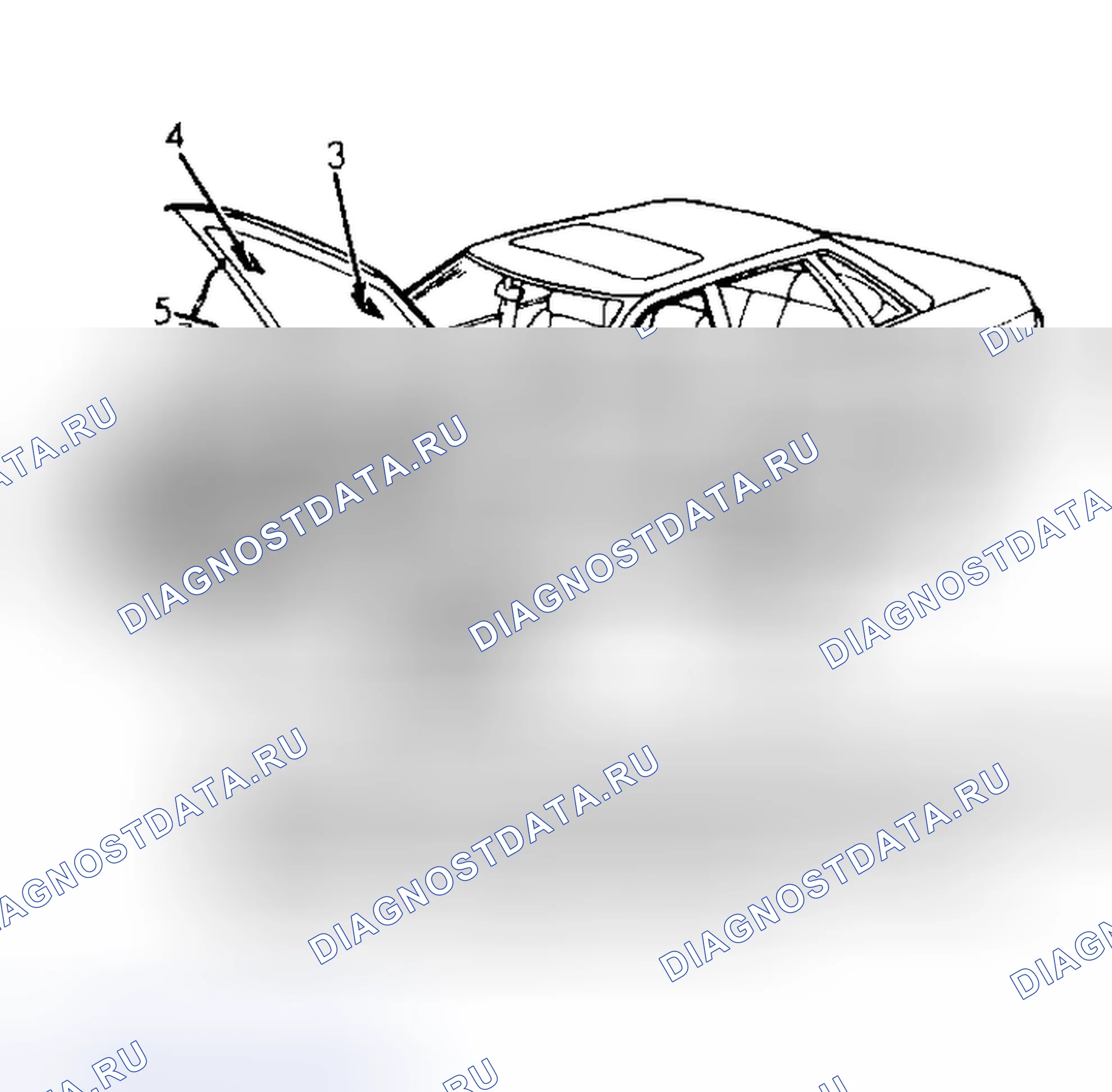 Рис. 6: РАСПОЛОЖЕНИЕ ИНФОРМАЦИОННЫХ МЕТОК. Subaru Legacy BD/BG/BK