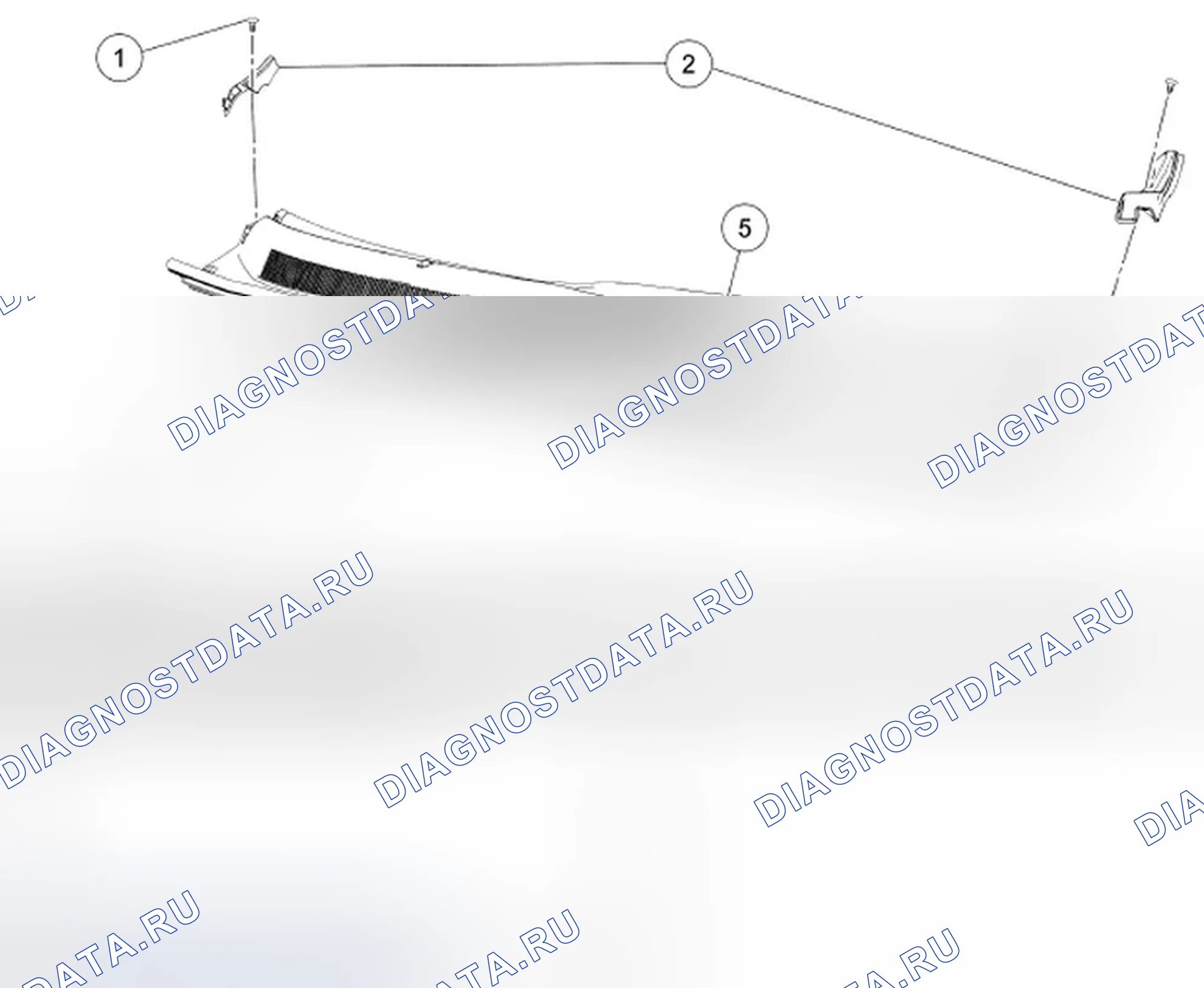 Рис. 10: Решетка панели капота. Ford Freestyle I