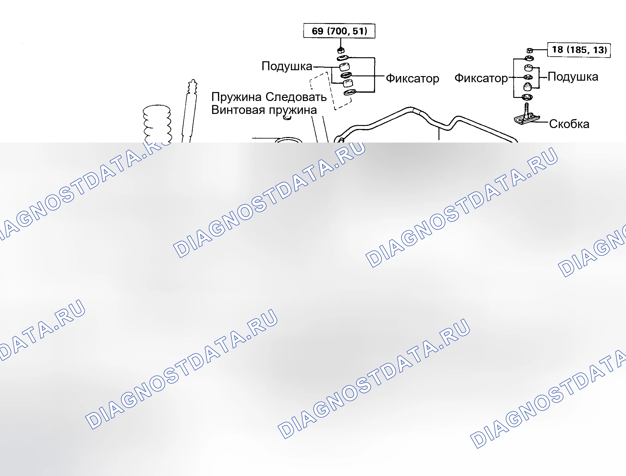 Рис. 4: ОПИСАНИЕ передней подвески. Toyota Land Cruiser 70
