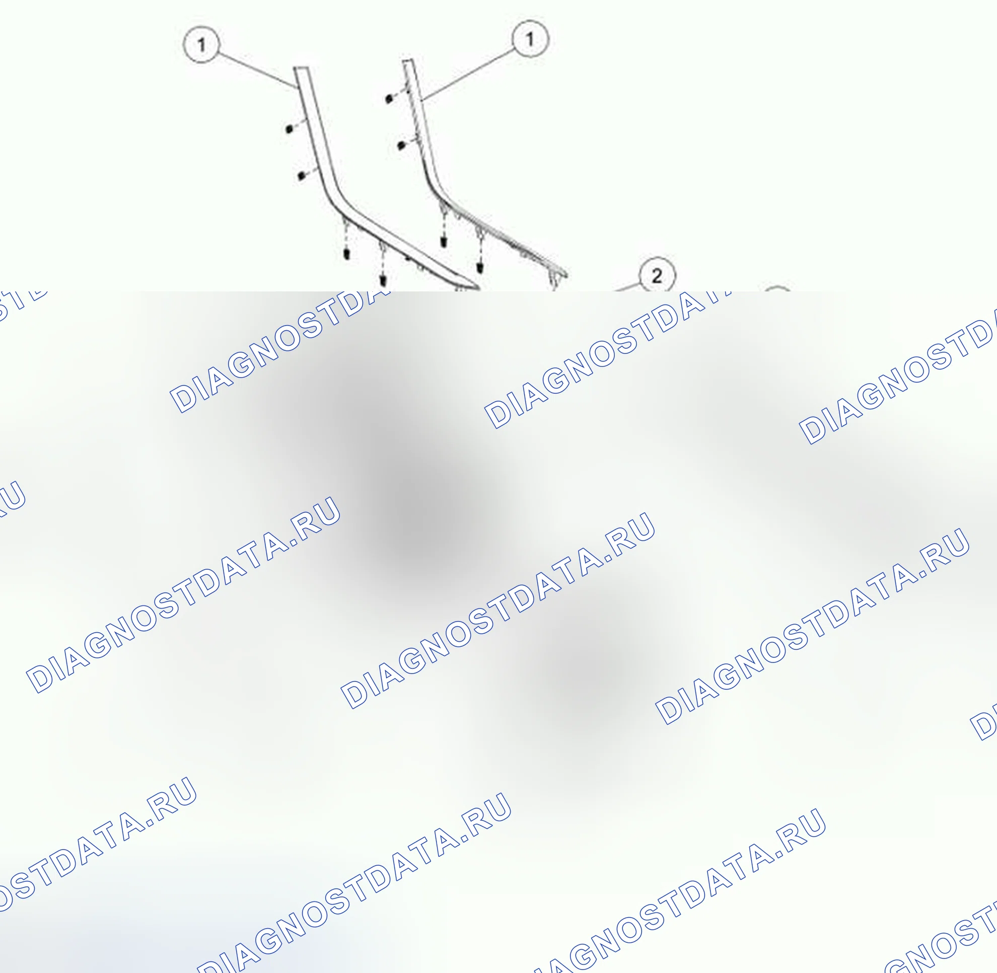 Рис. 109: Панели, формованные детали и крепежные элементы. Hyundai ix55 I