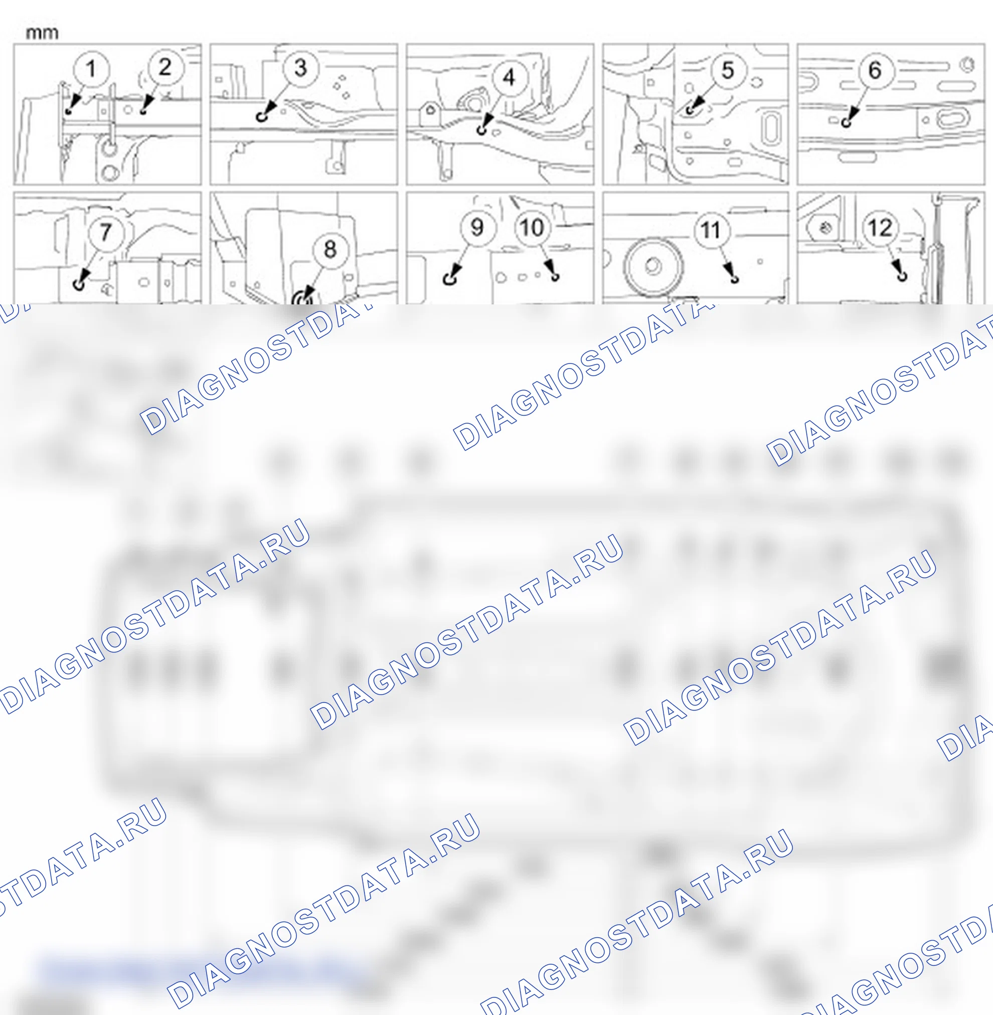 Как проверить подкузовные зазоры. Ford Transit Connect I