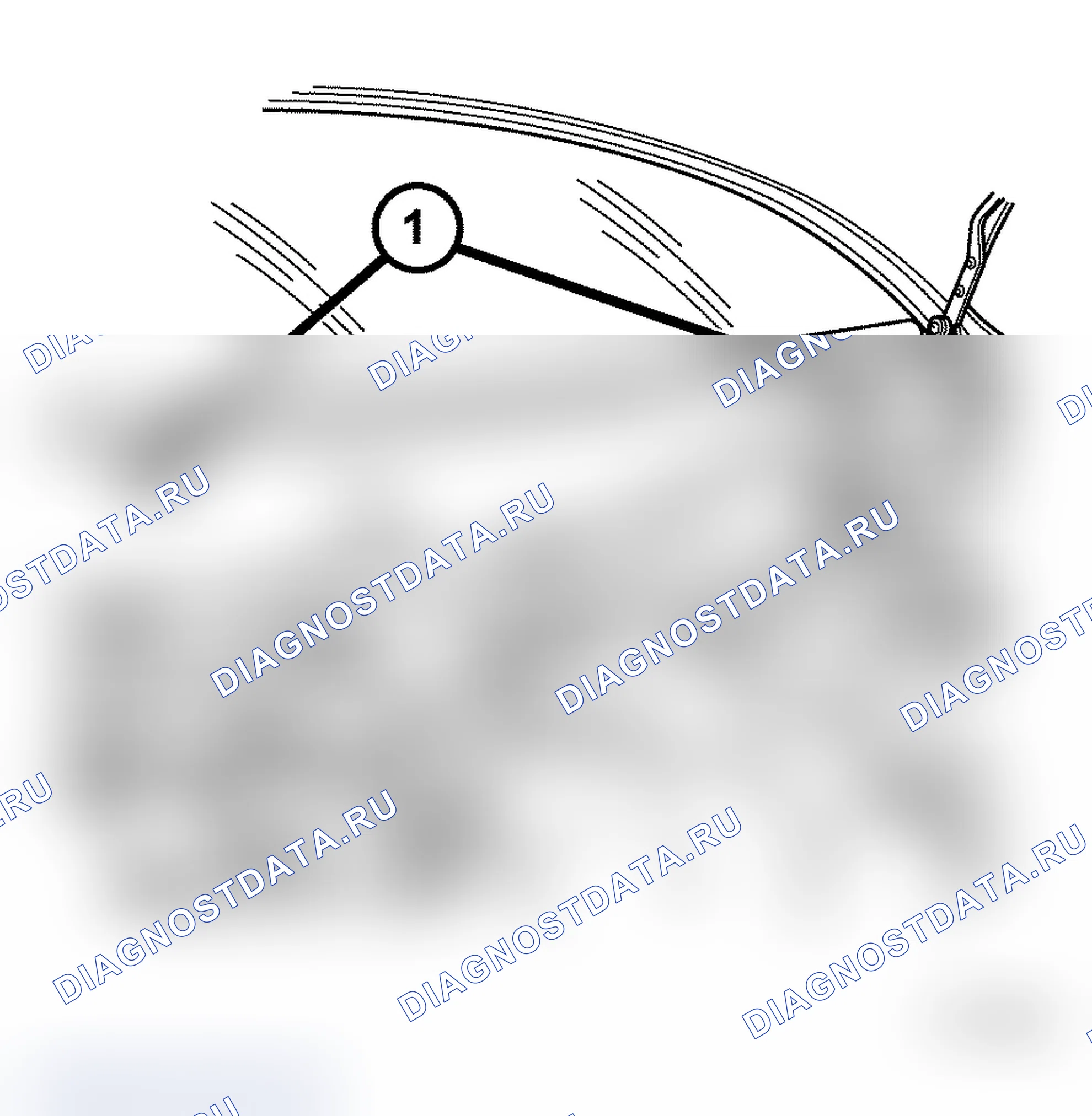 Рис. 29: УСТАНОВКА - МОДУЛЬ СТЕКЛООЧИСТИТЕЛЯ. Chrysler Crossfire I final