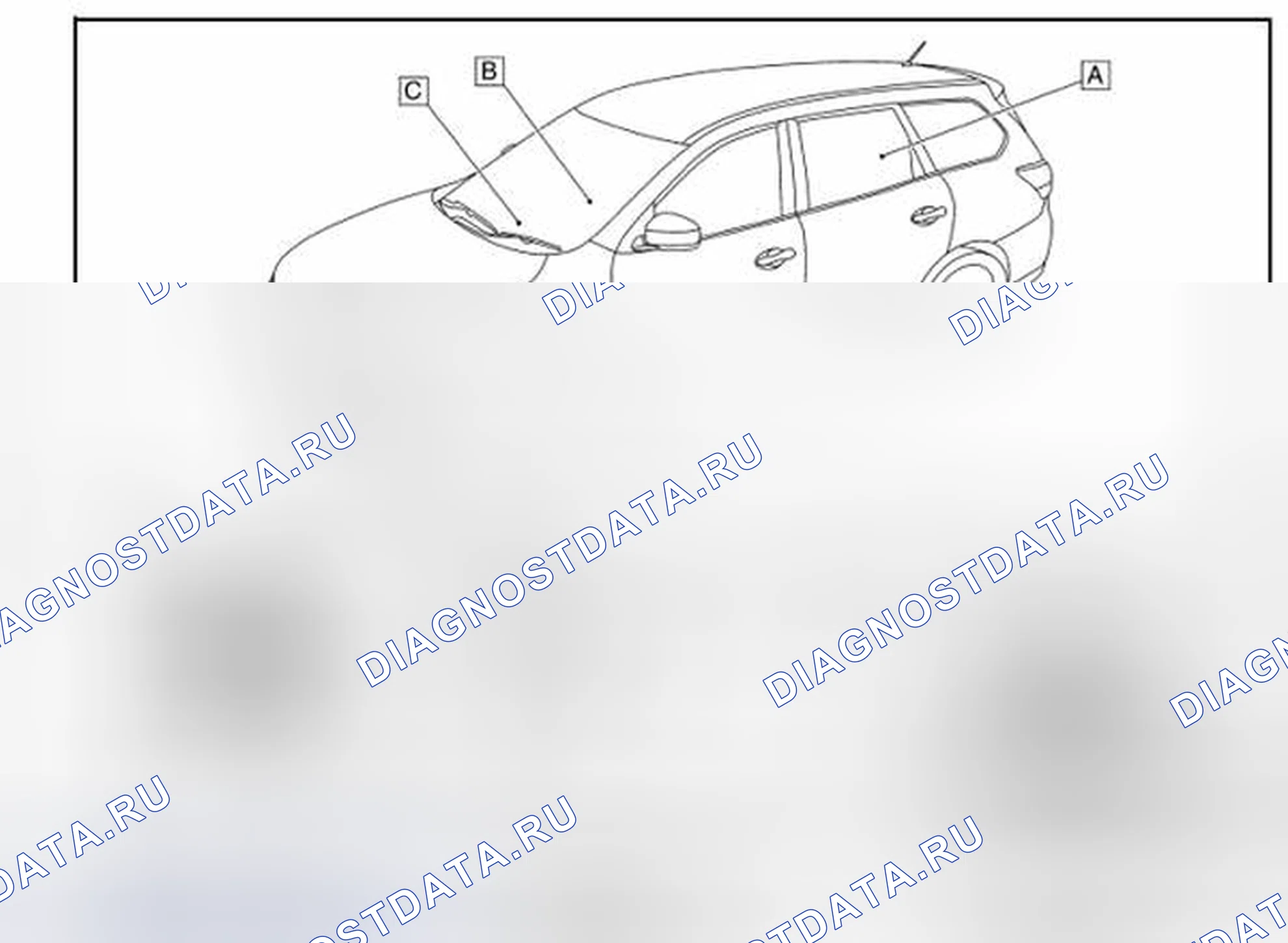 Рис. 88: Расположение компонентов. Nissan Rogue II